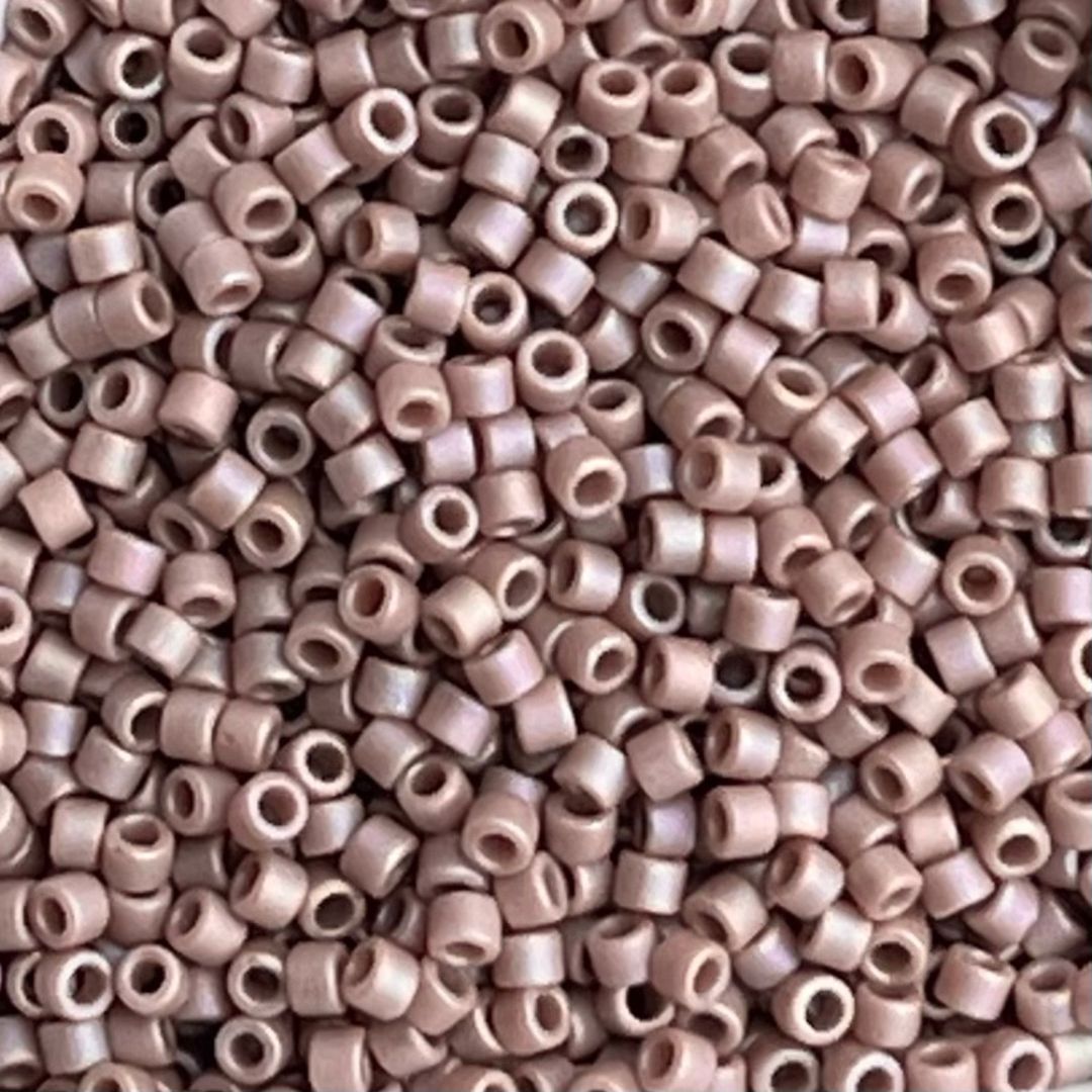 Delica Bead Frosted Opaque Glaze Rainbow Lavender - Image 1
