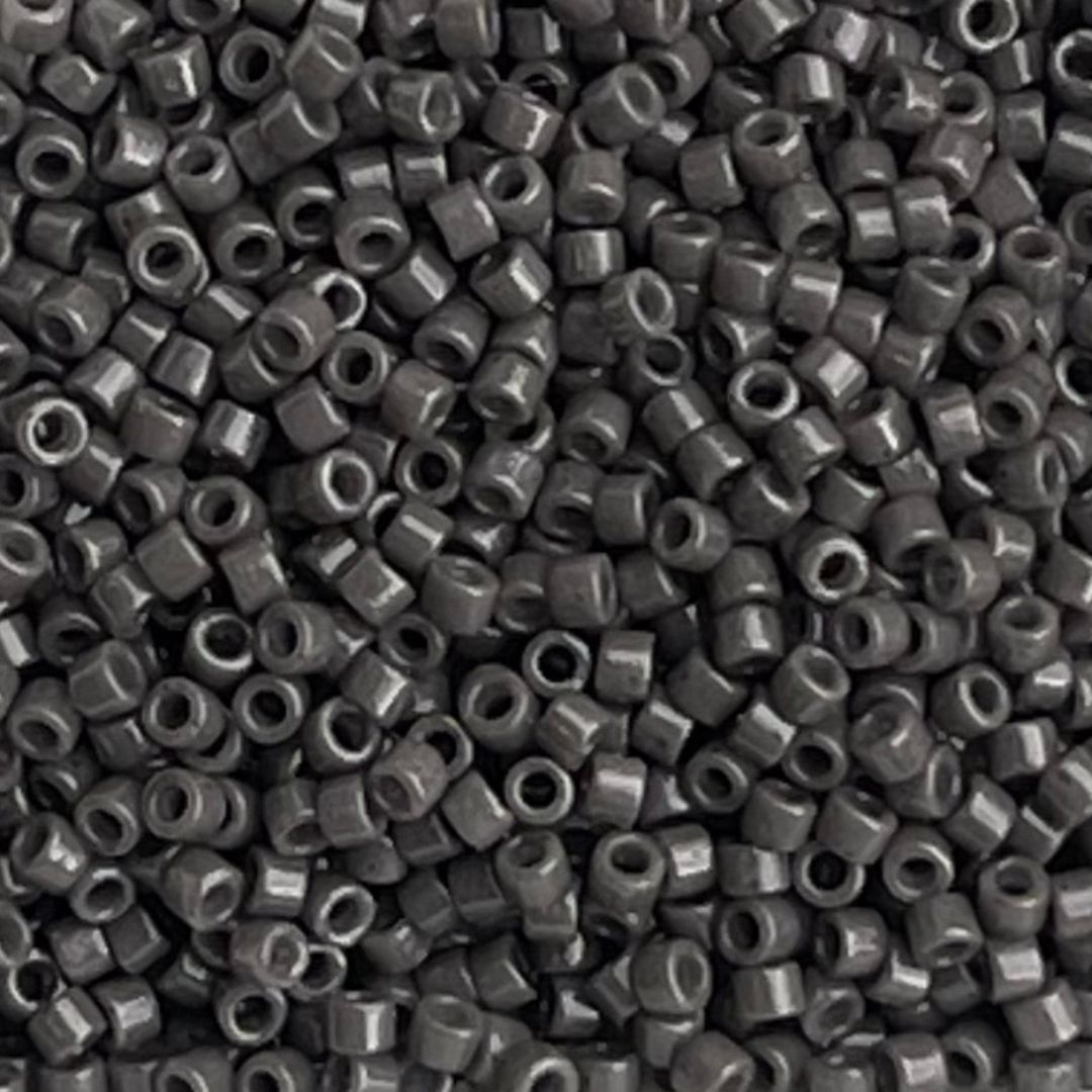 Delica Bead Duracoat Opaque Charcoal Grey - Image 1