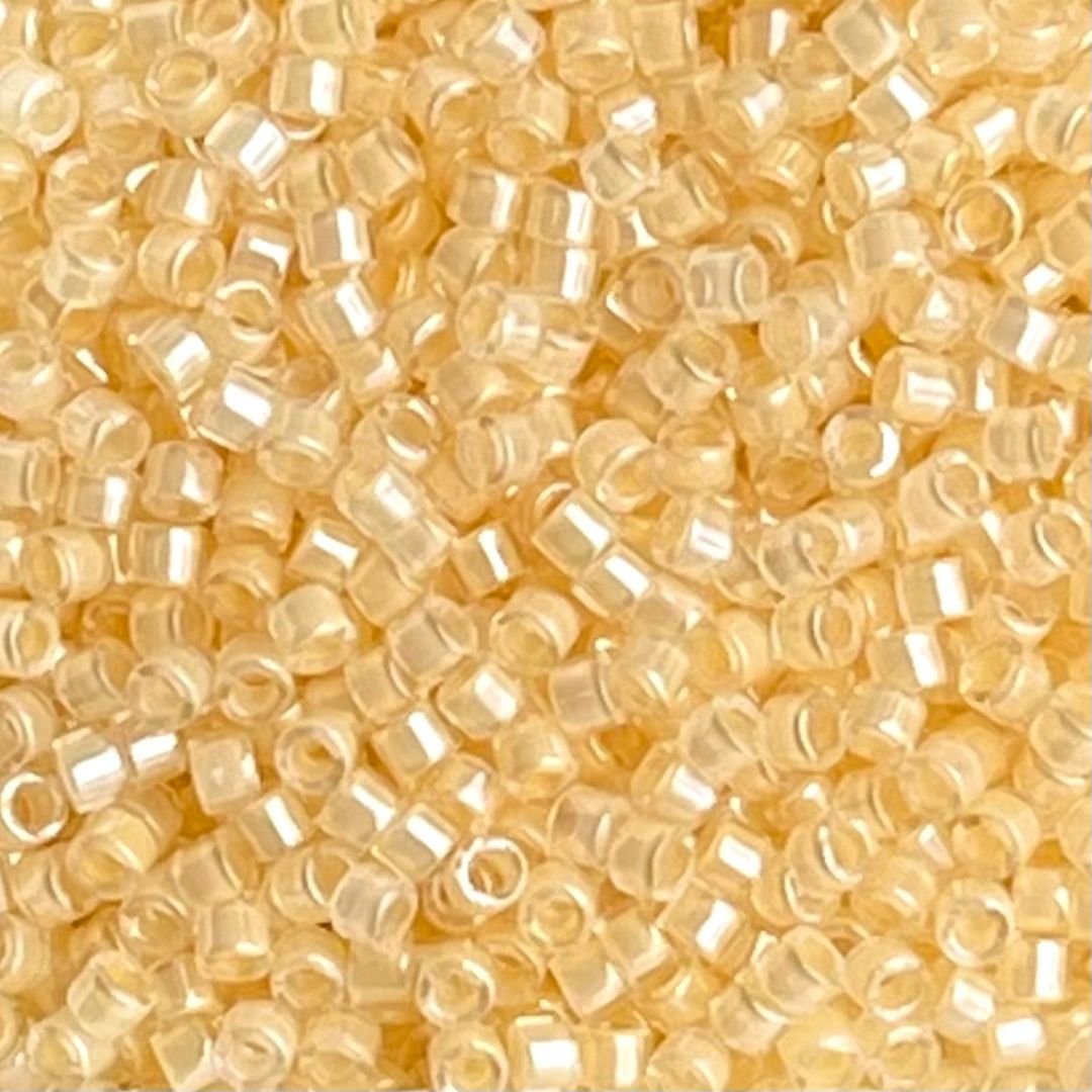 Delica Bead Fancy Lined Cream - Image 1