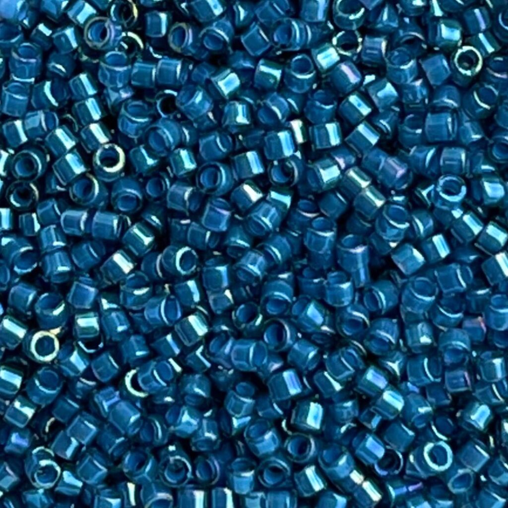 Delica Bead Fancy Lined Teal Dk Blue