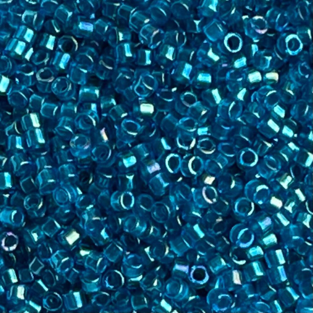 Delica Bead Fancy Teal Lined Teal Blue