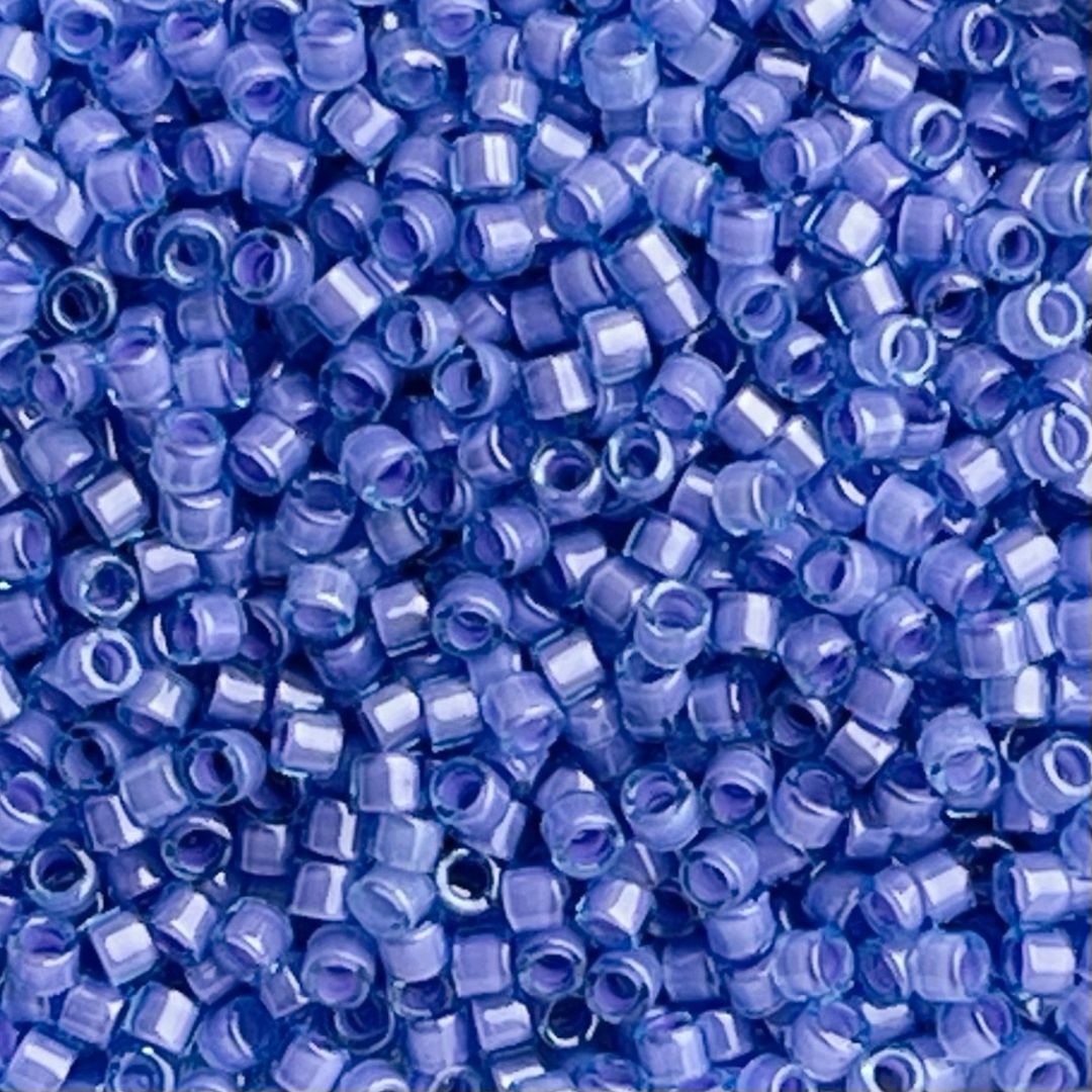 Delica Bead Fancy Lined Aqua Pink - Image 1