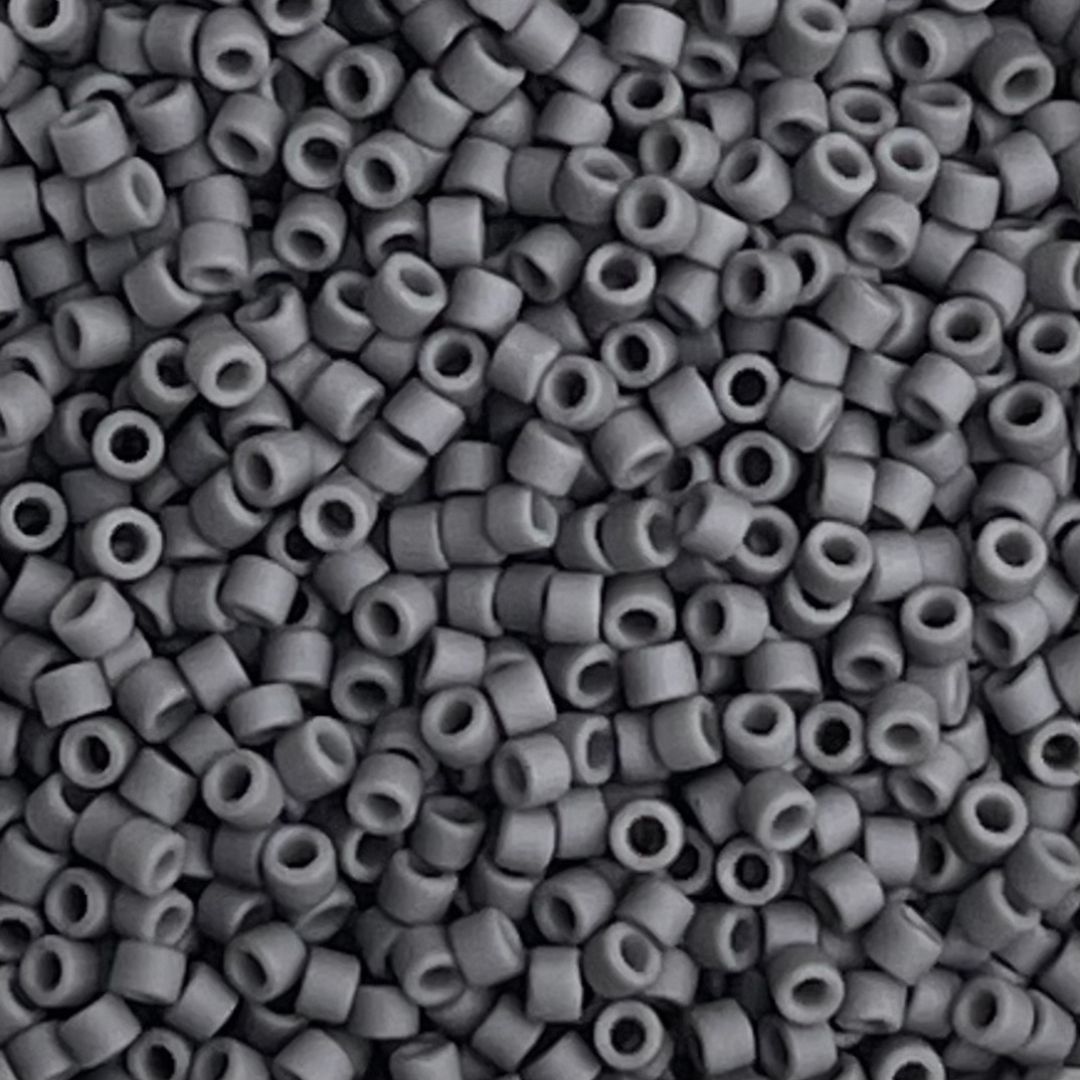 Delica Bead Matte Grey - Image 1