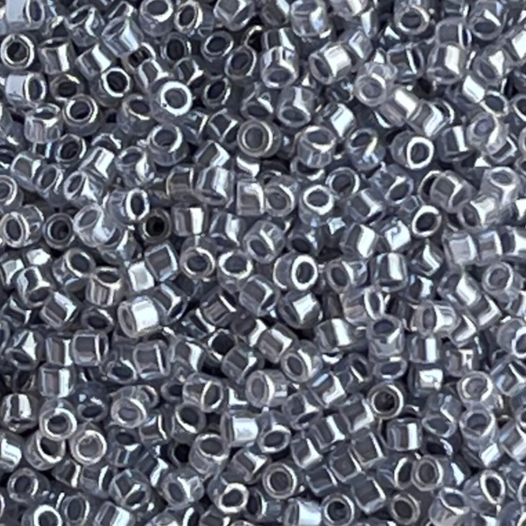 Delica Bead Lined Crystal Gray