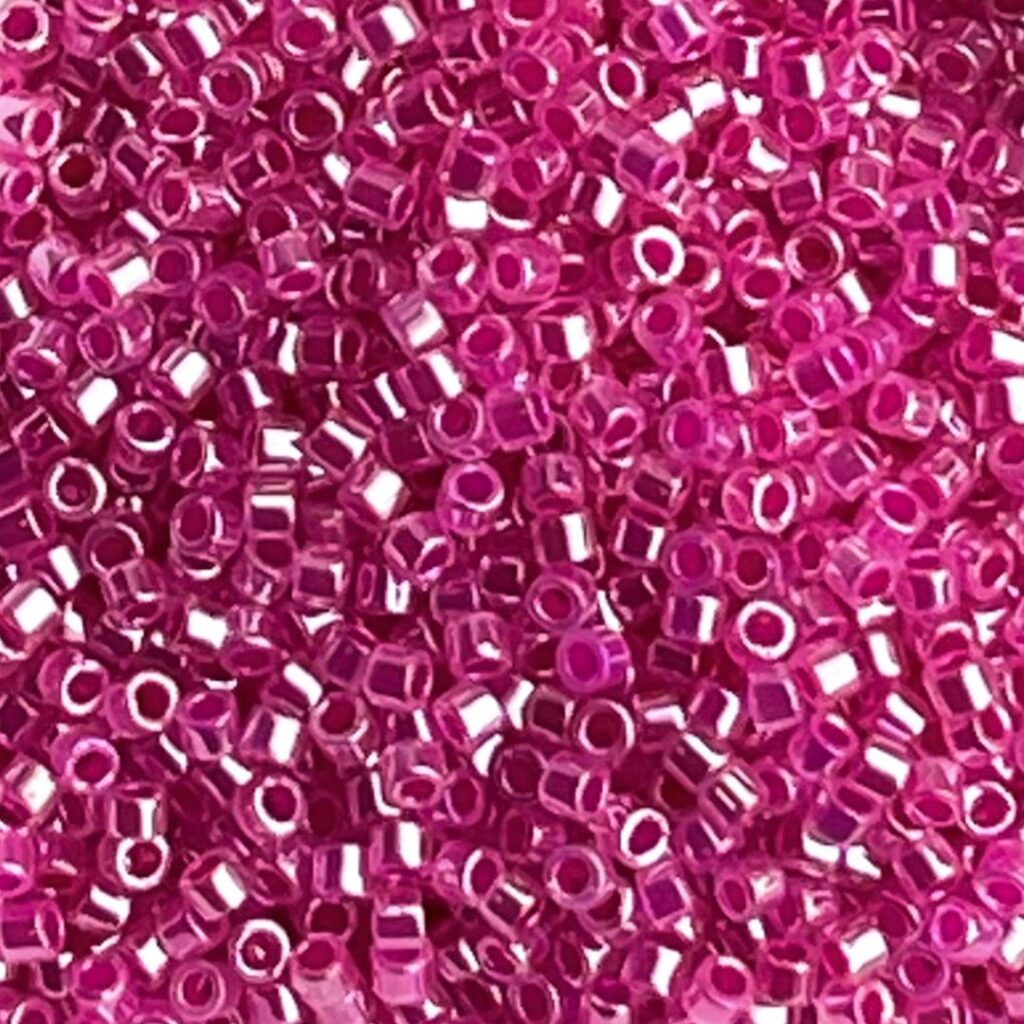Delica Bead Lined Crystal Fuchsia