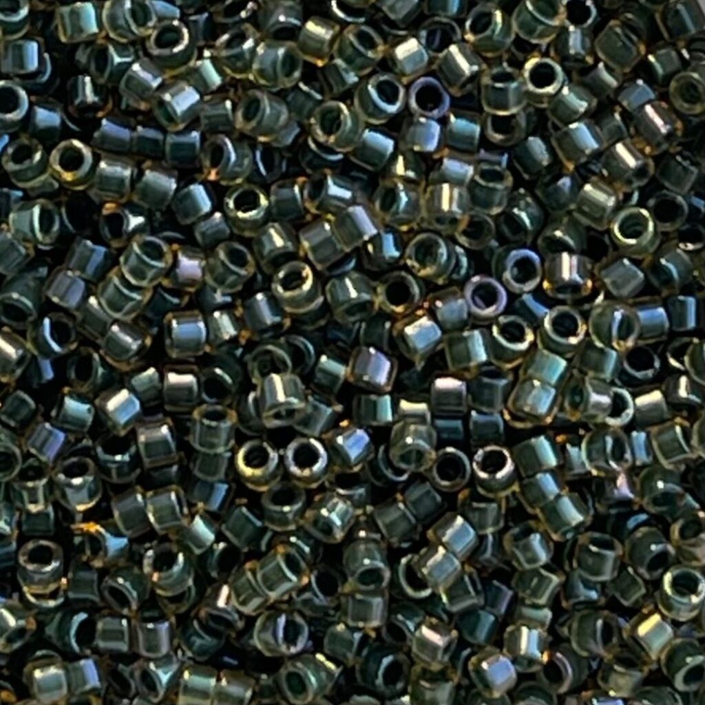 Delica Bead Lined Topaz/Forest AB