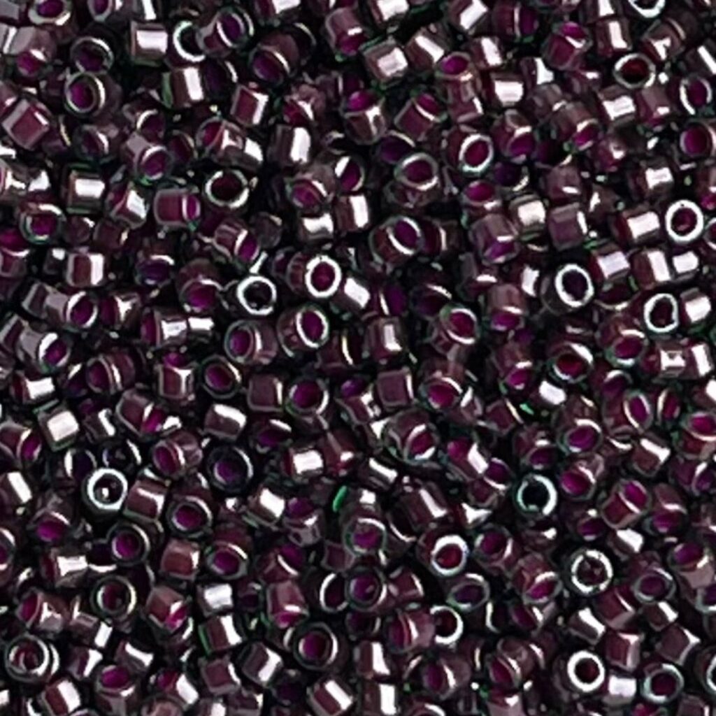 Delica Bead Lined Dk Cranberry Luster