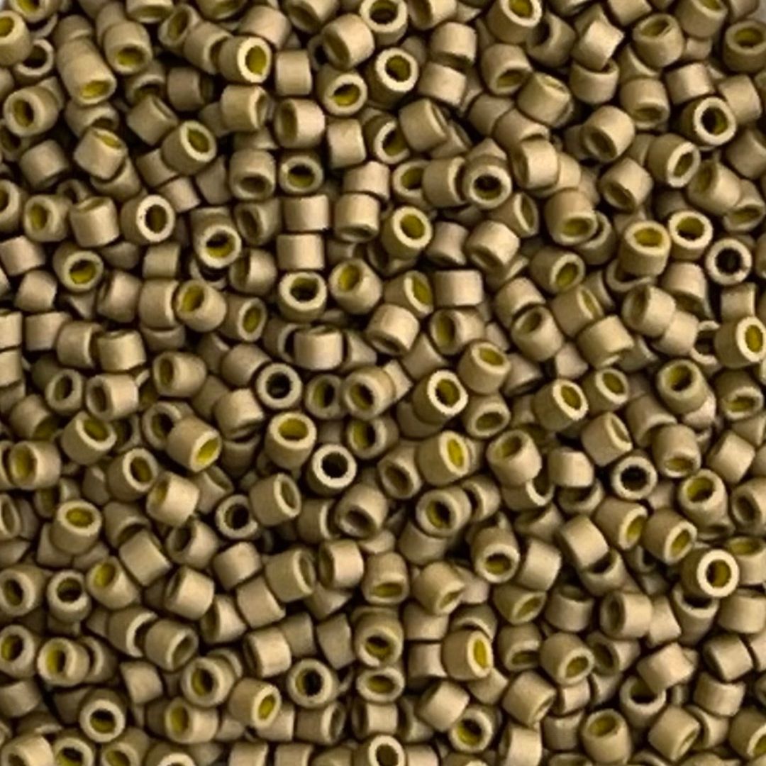 Delica Bead Matte Metallic Olive Gold - Image 1