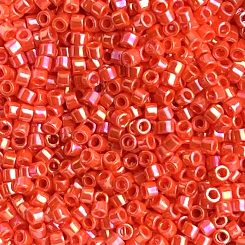 Delica Bead Opaque Orange AB - Image 1