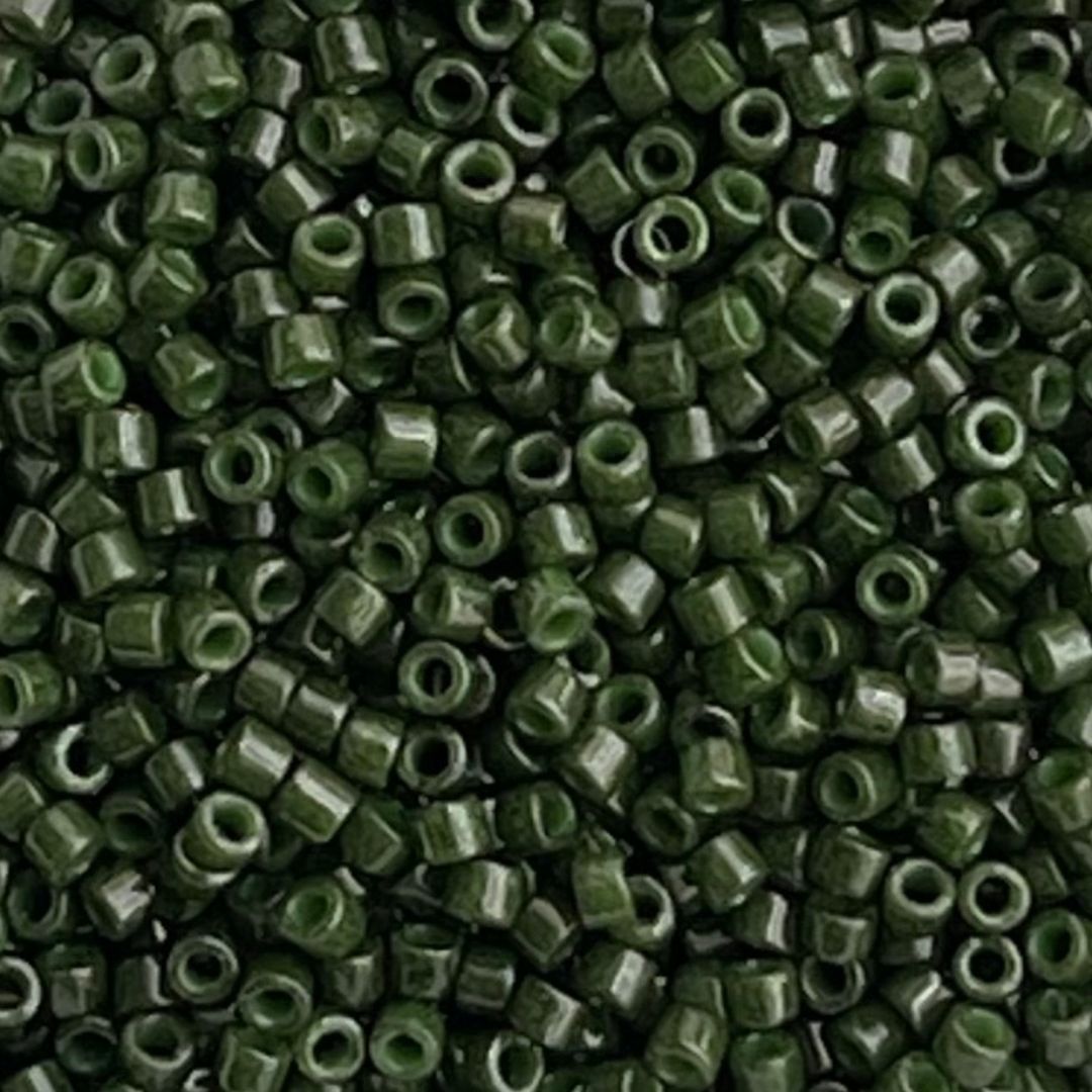 Delica Bead Dyed Opaque Forest Green - Image 1