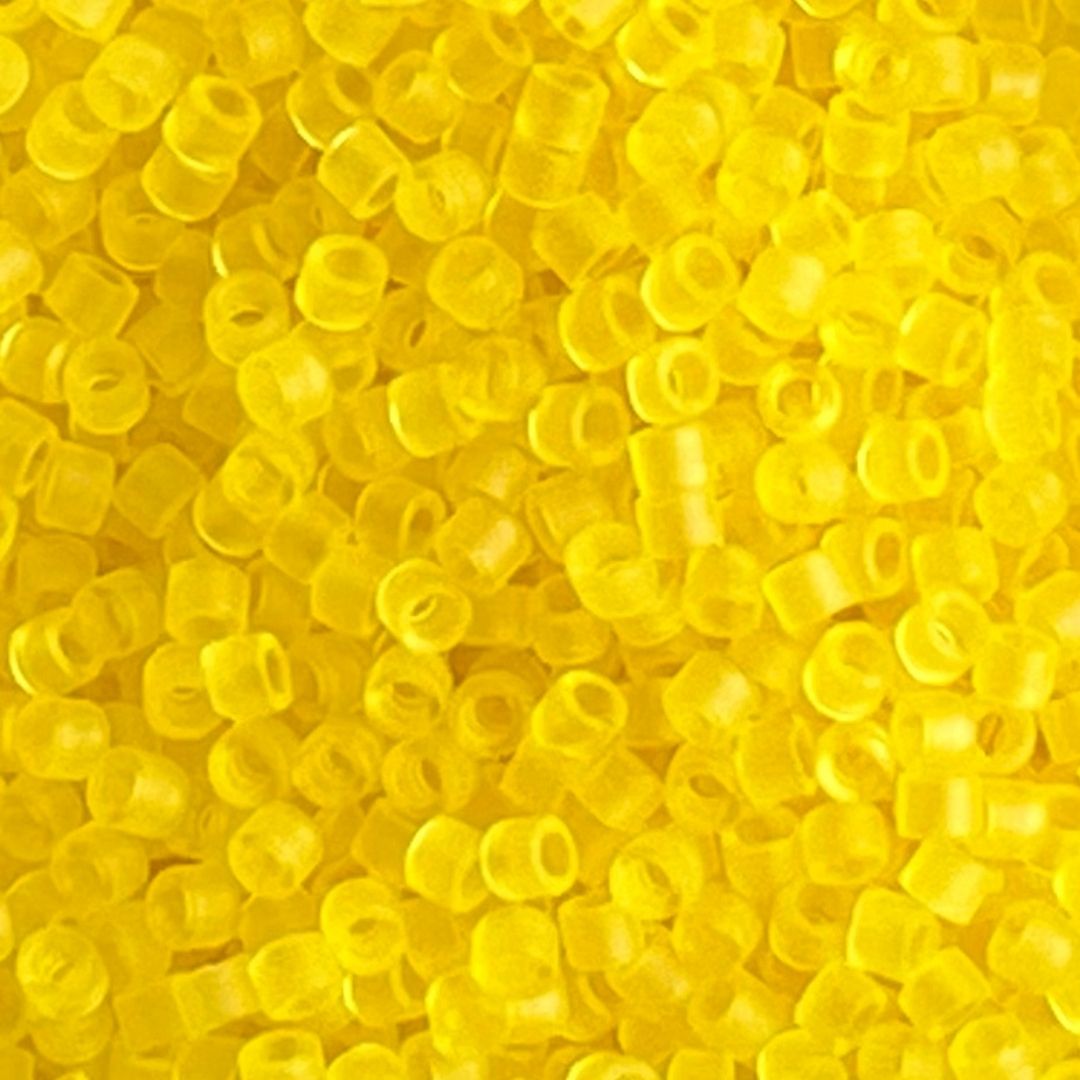 Delica Bead Matte Transparent Yellow - Image 1