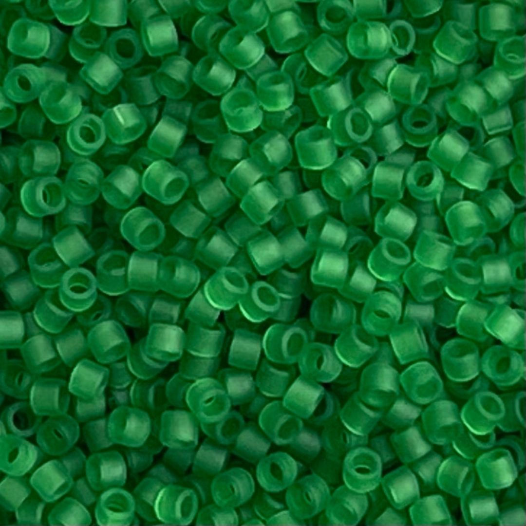 Delica Bead Matte Transparent Green - Image 1
