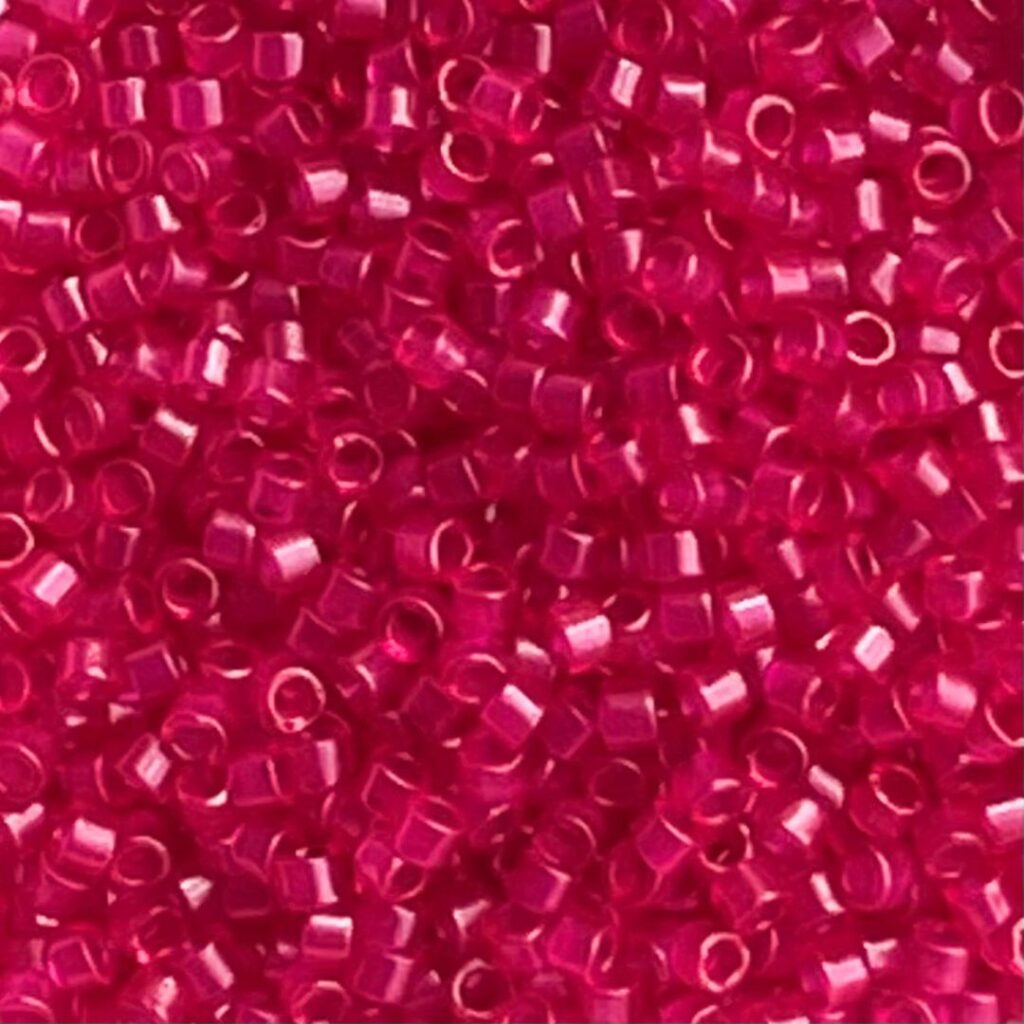 Delica Bead Dyed Matte Transparent Fuchsia