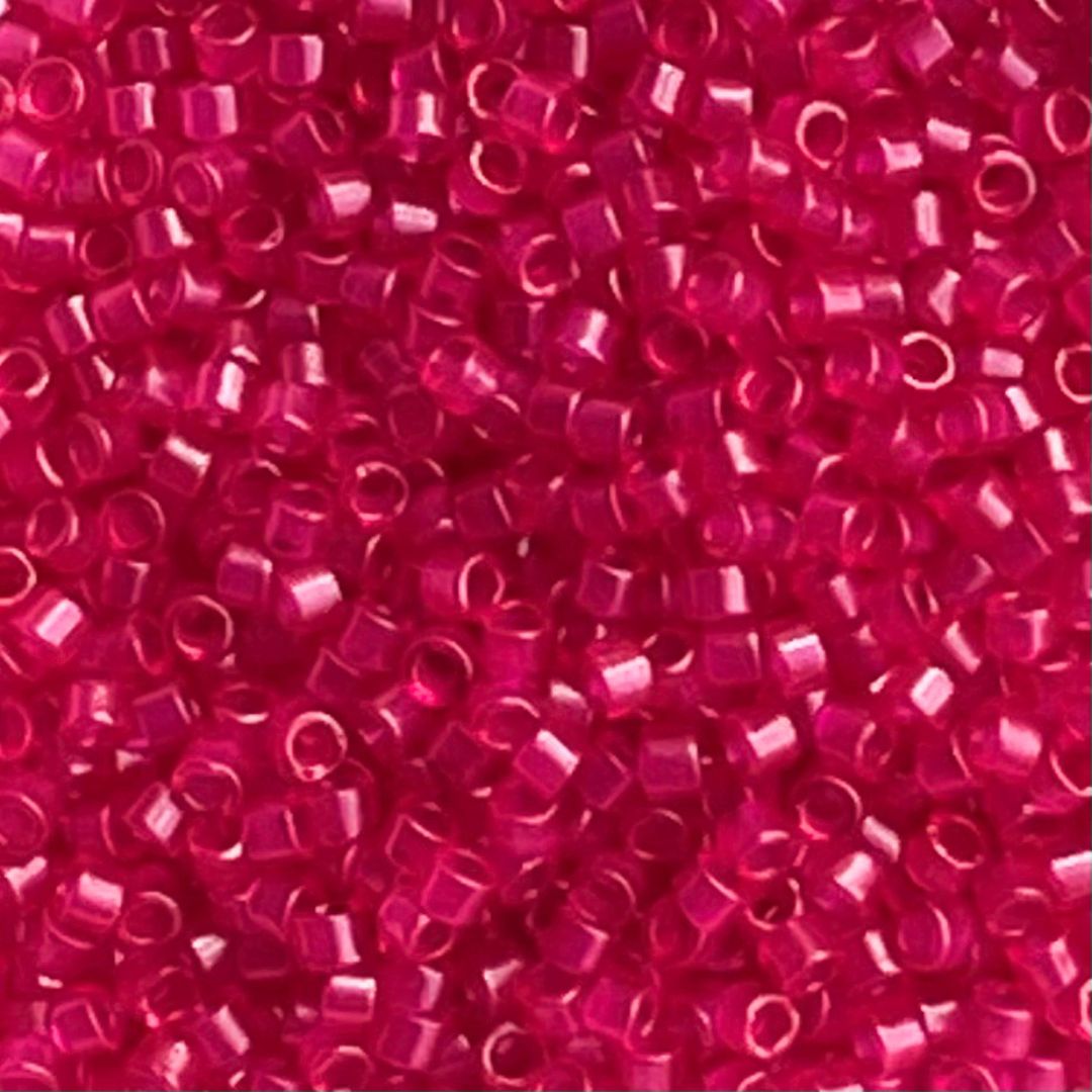 Delica Bead Dyed Matte Transparent Fuchsia - Image 1