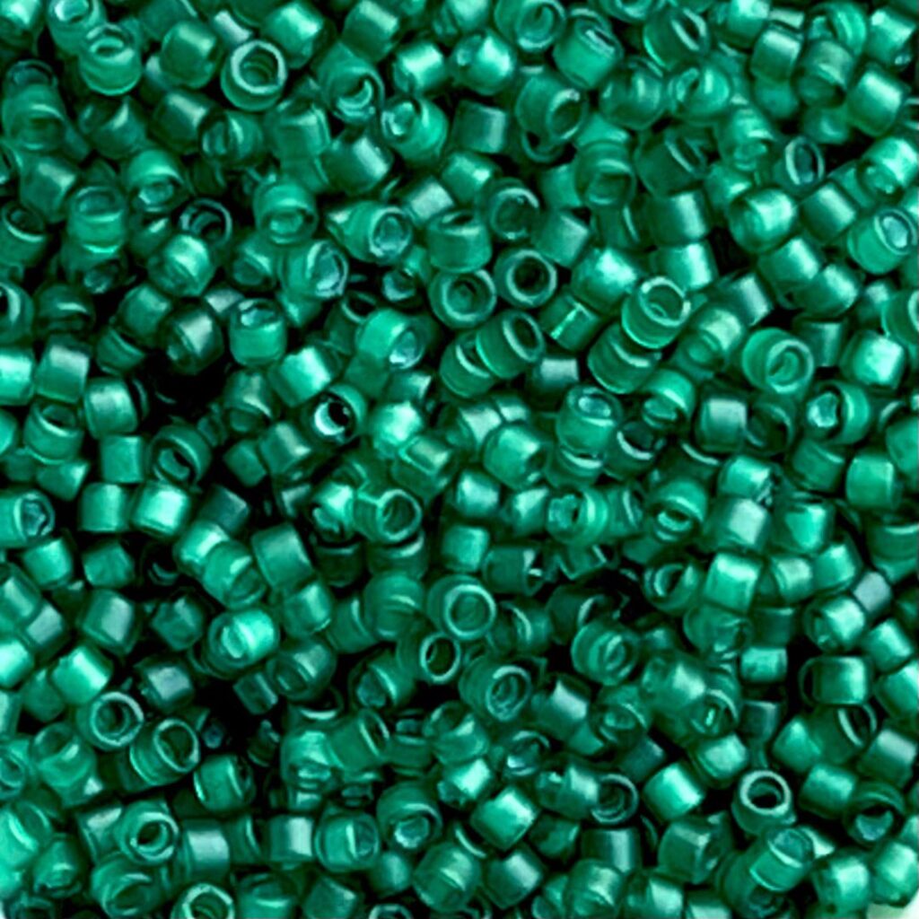 Delica Bead Dyed Matte Transparent Kelly Green