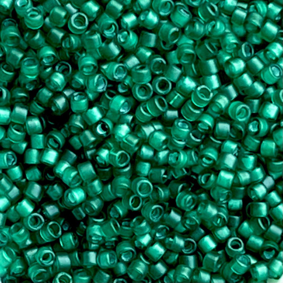 Delica Bead Dyed Matte Transparent Kelly Green - Image 1