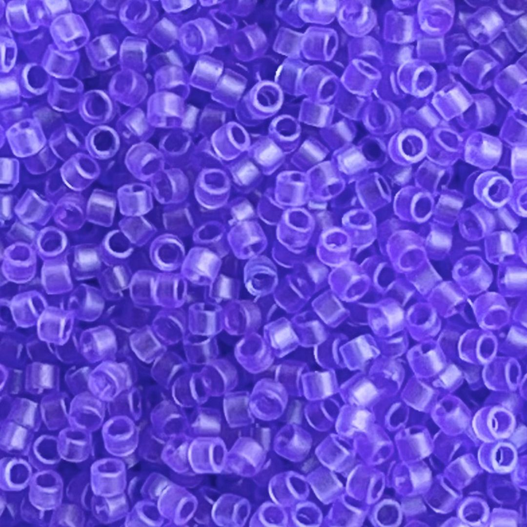 Delica Bead Dyed Matte Transparent Purple - Image 1