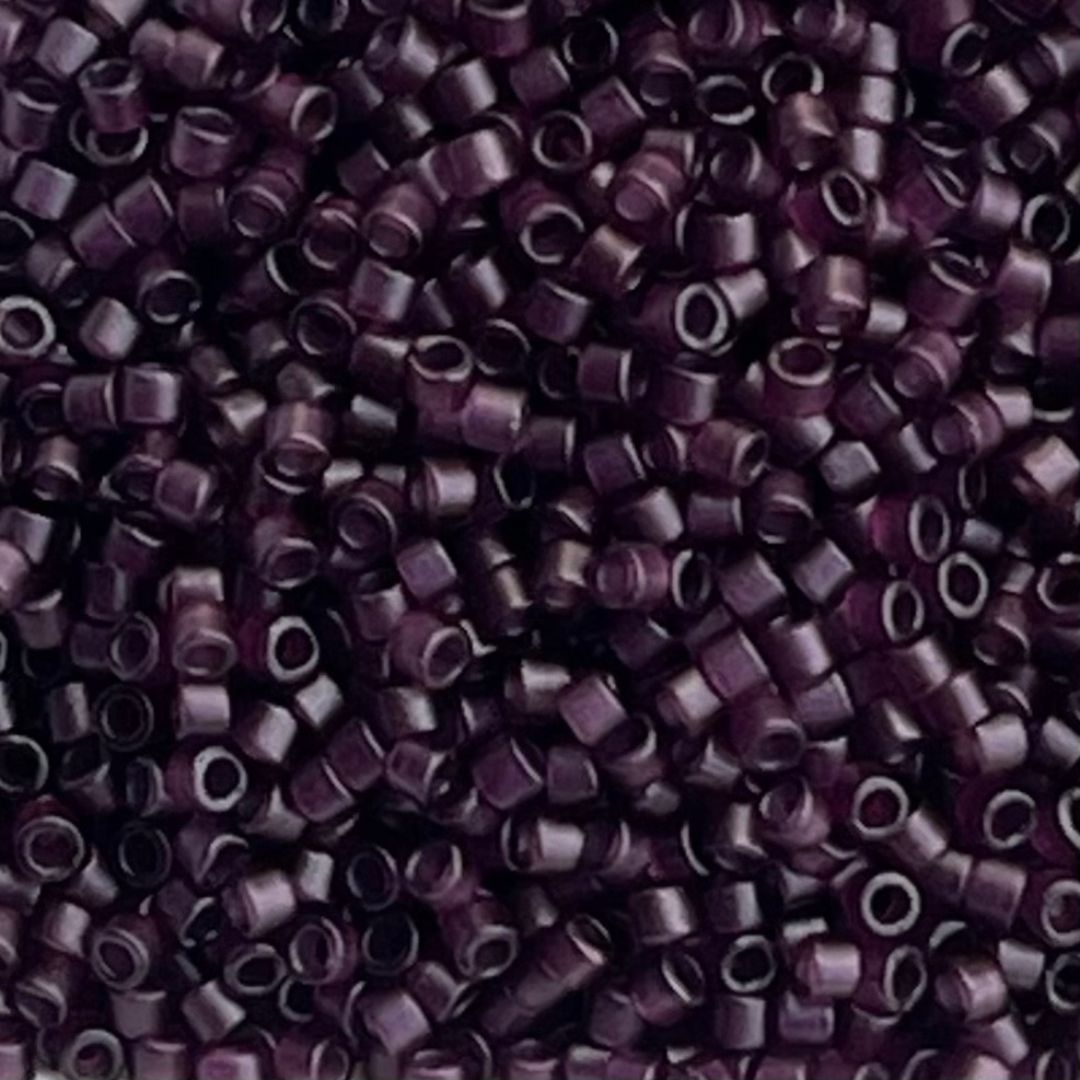 Delica Bead Dyed Matte Transparent Dk Smokey Amethyst - Image 1