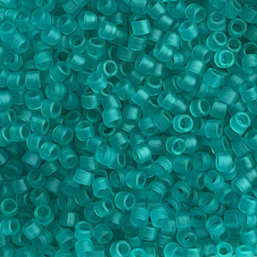 Delica Bead Dyed Matte Transparent Turquoise - Image 1