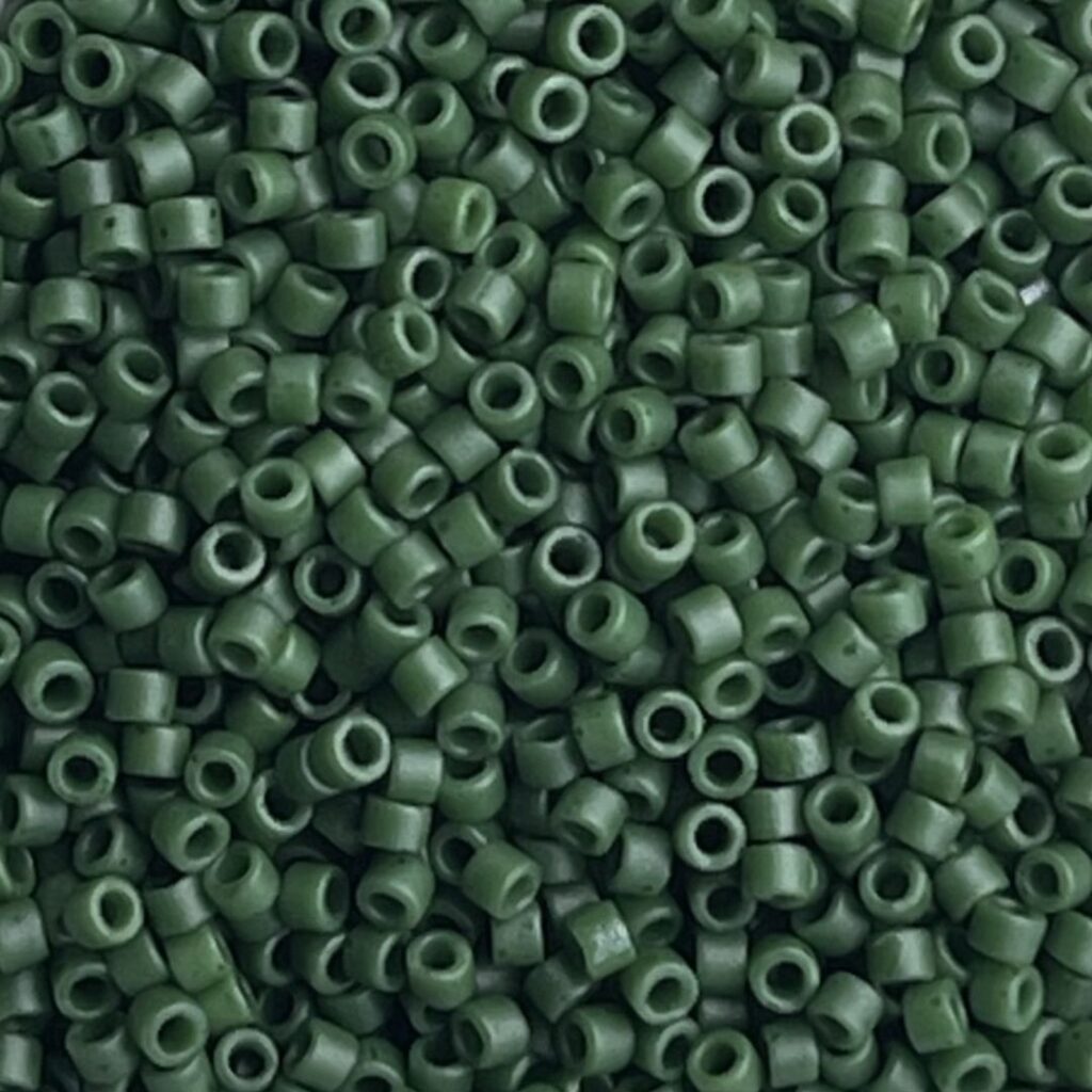 Delica Bead Opaque Dyed Matte Green Jade