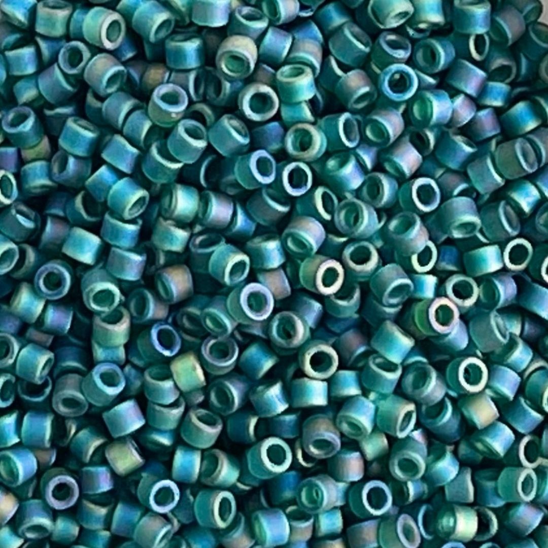 Delica Bead Matte Transparent Emerald AB - Image 1