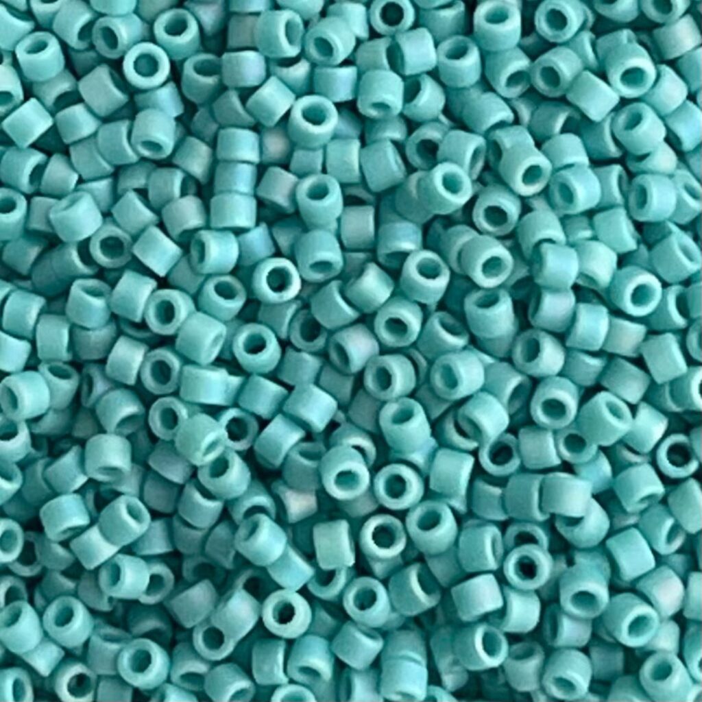 Delica Bead Matte Opaque Turquoise Green AB