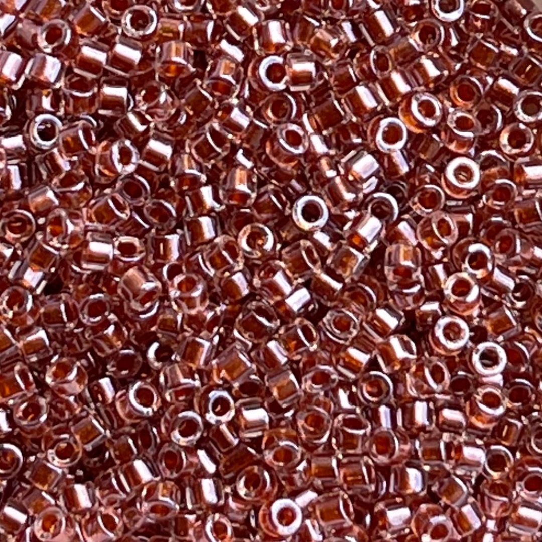 Delica Bead Sparkling Ginger Lined Crystal - Image 1