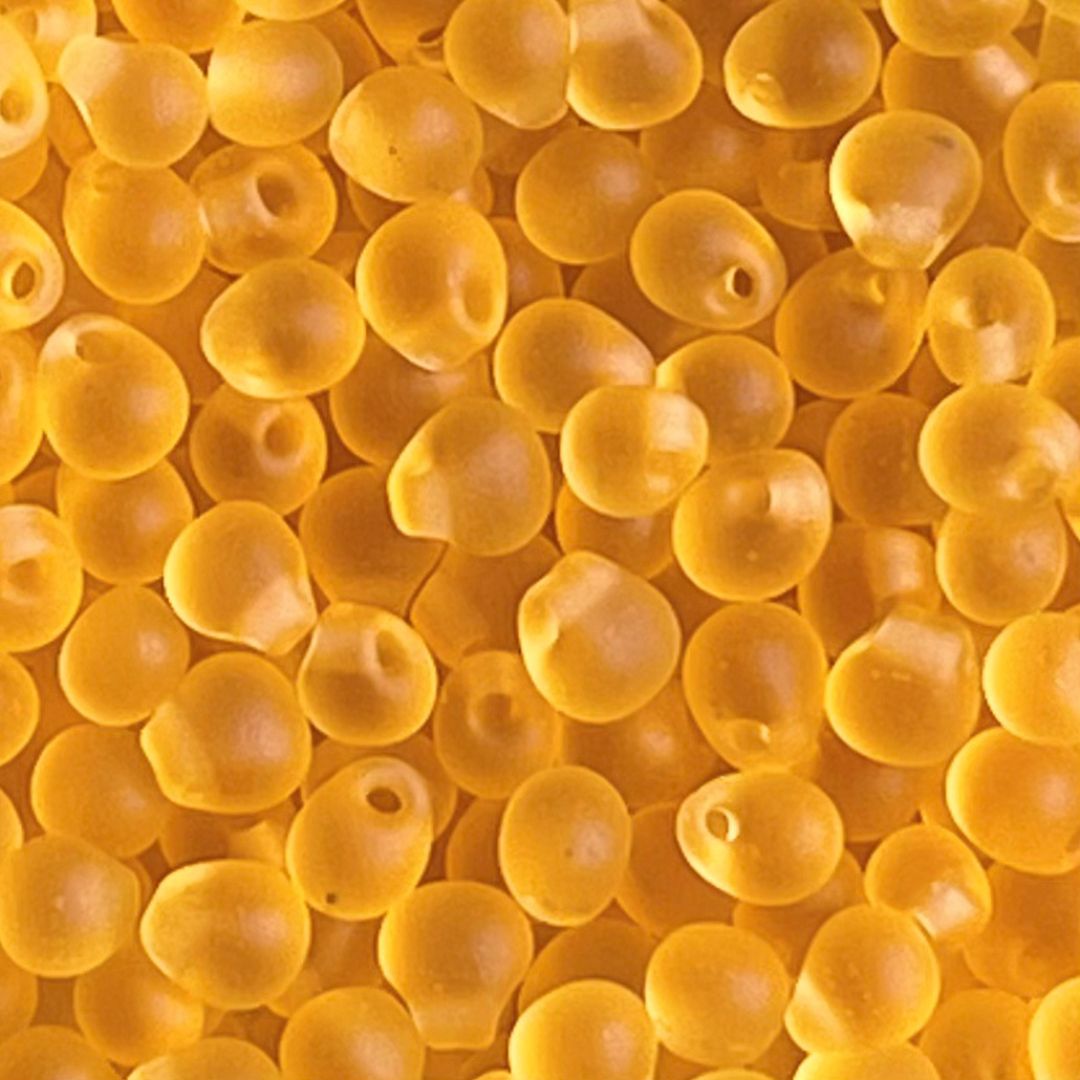Drop 3.4mm Matte Transparent Lt Topaz - Image 1