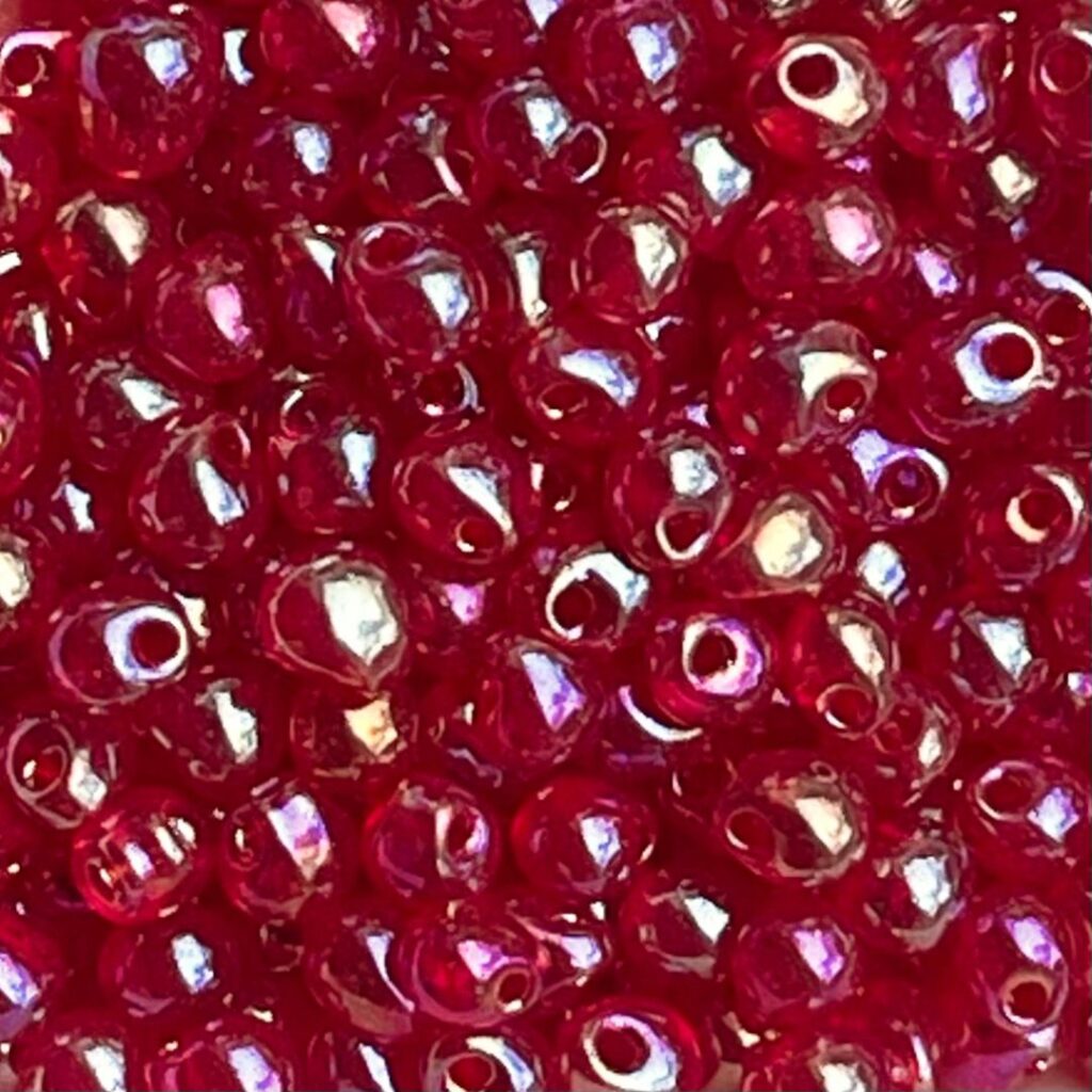 Drop 3.4mm Transparent Red AB