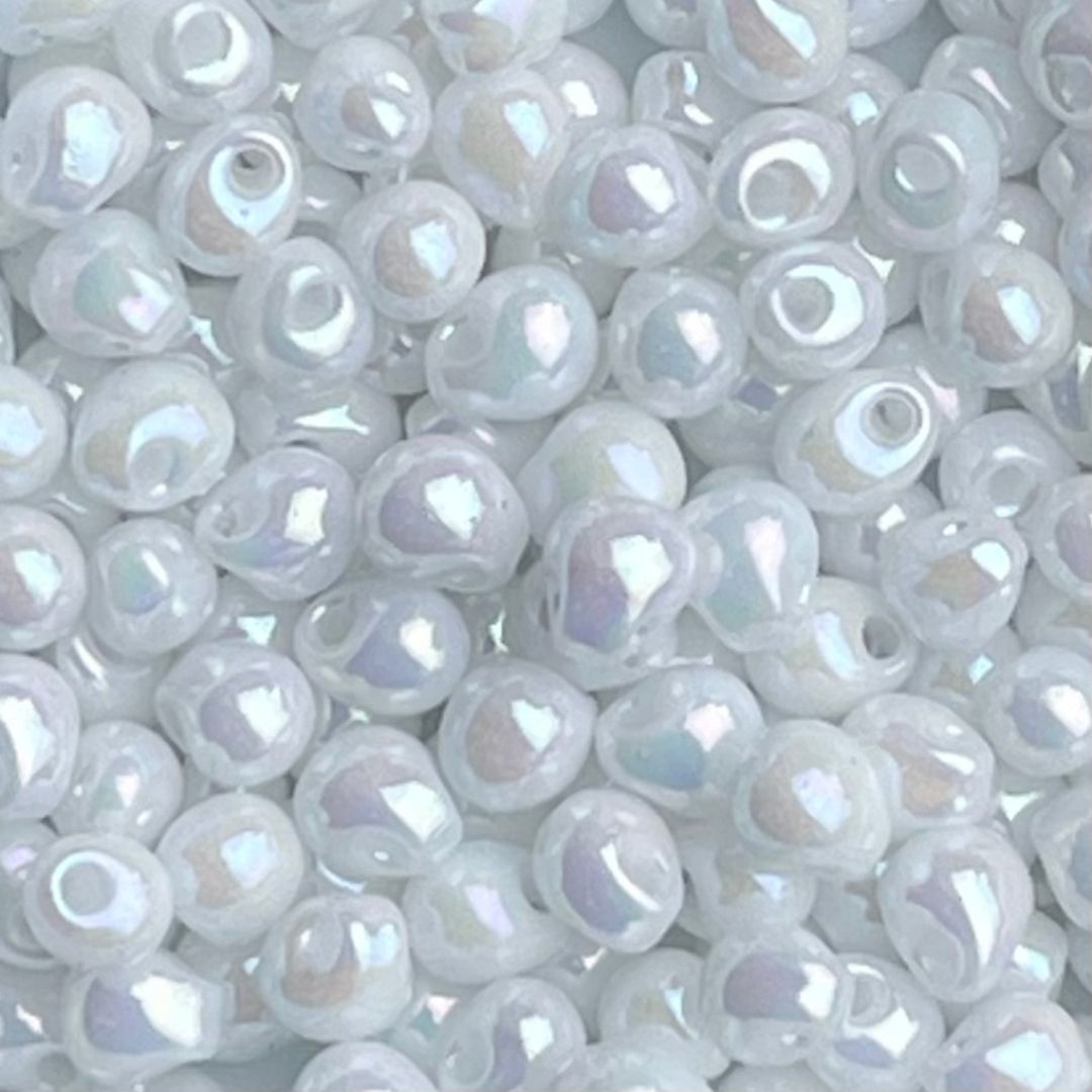 Drop 3.4mm Opaque White AB - Image 1