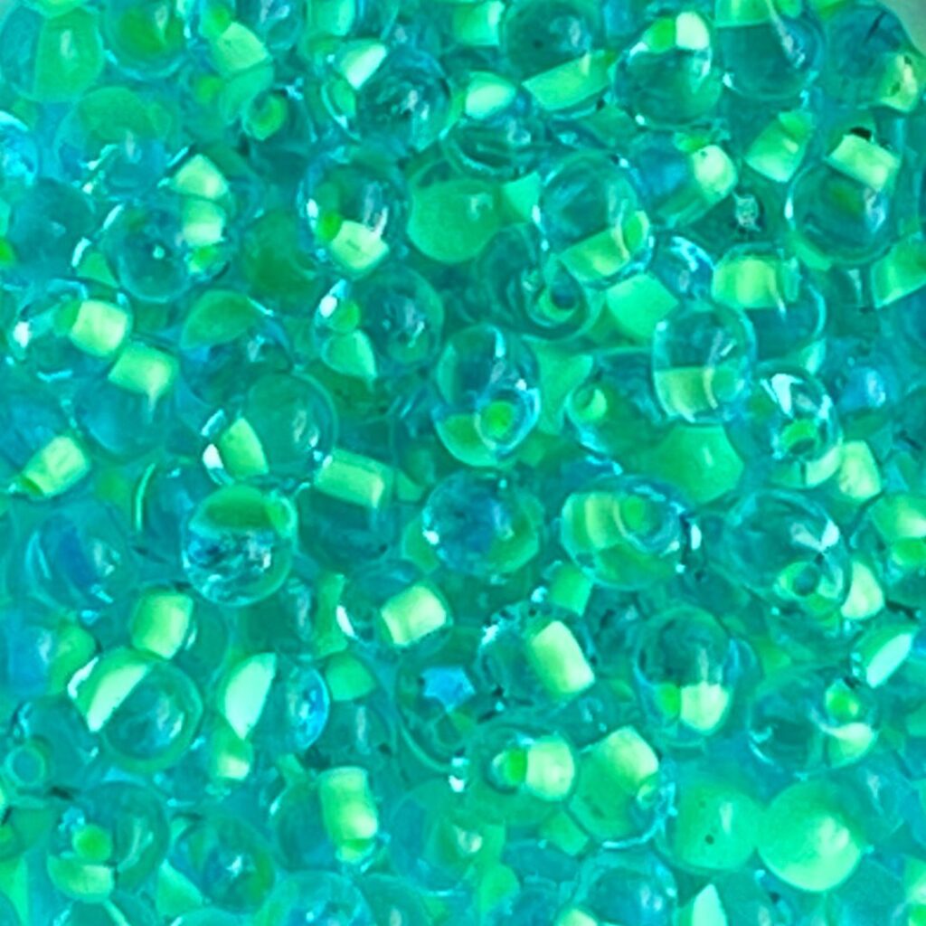 Drop 3.4mm Mint Green Lined Light Blue