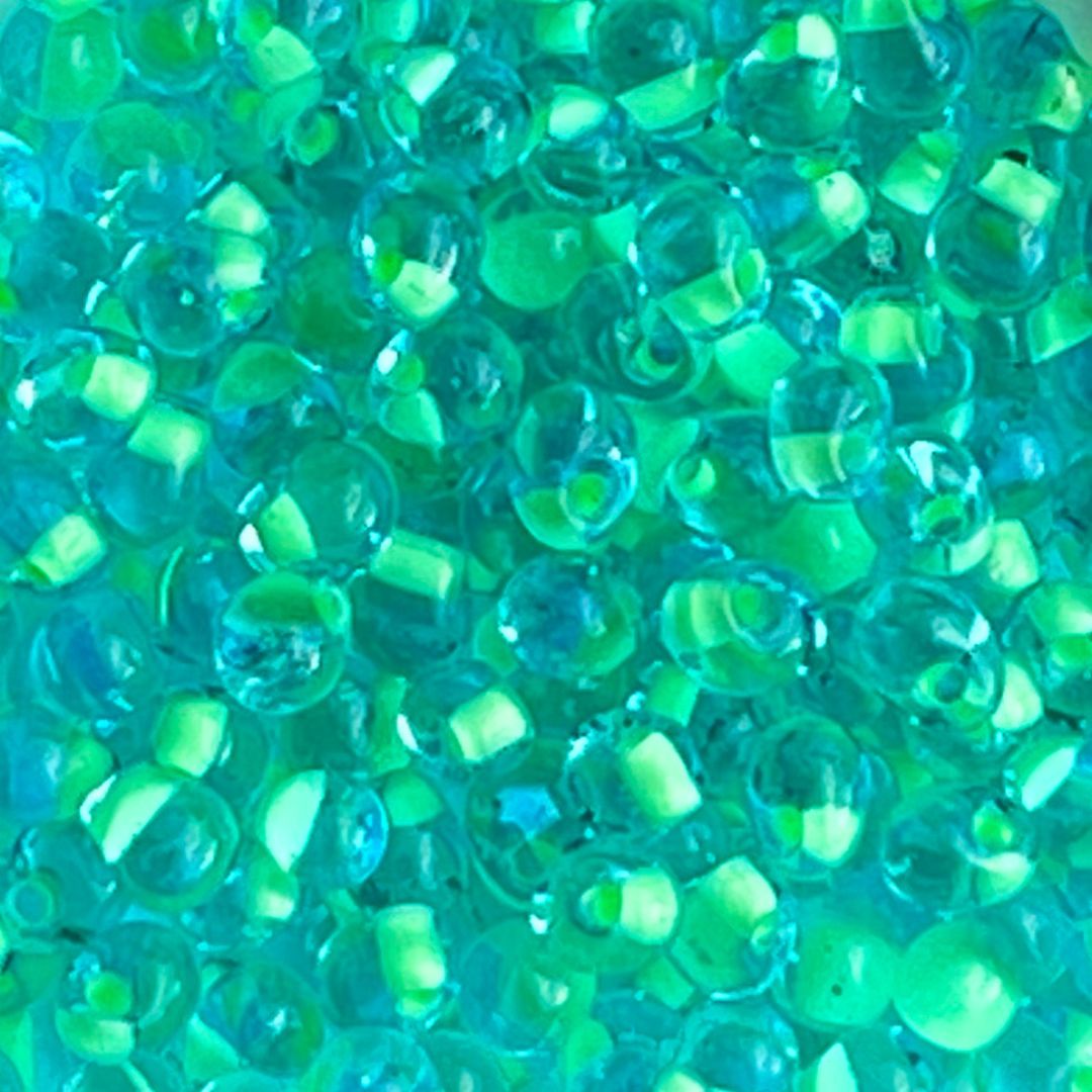 Drop 3.4mm Mint Green Lined Light Blue - Image 1