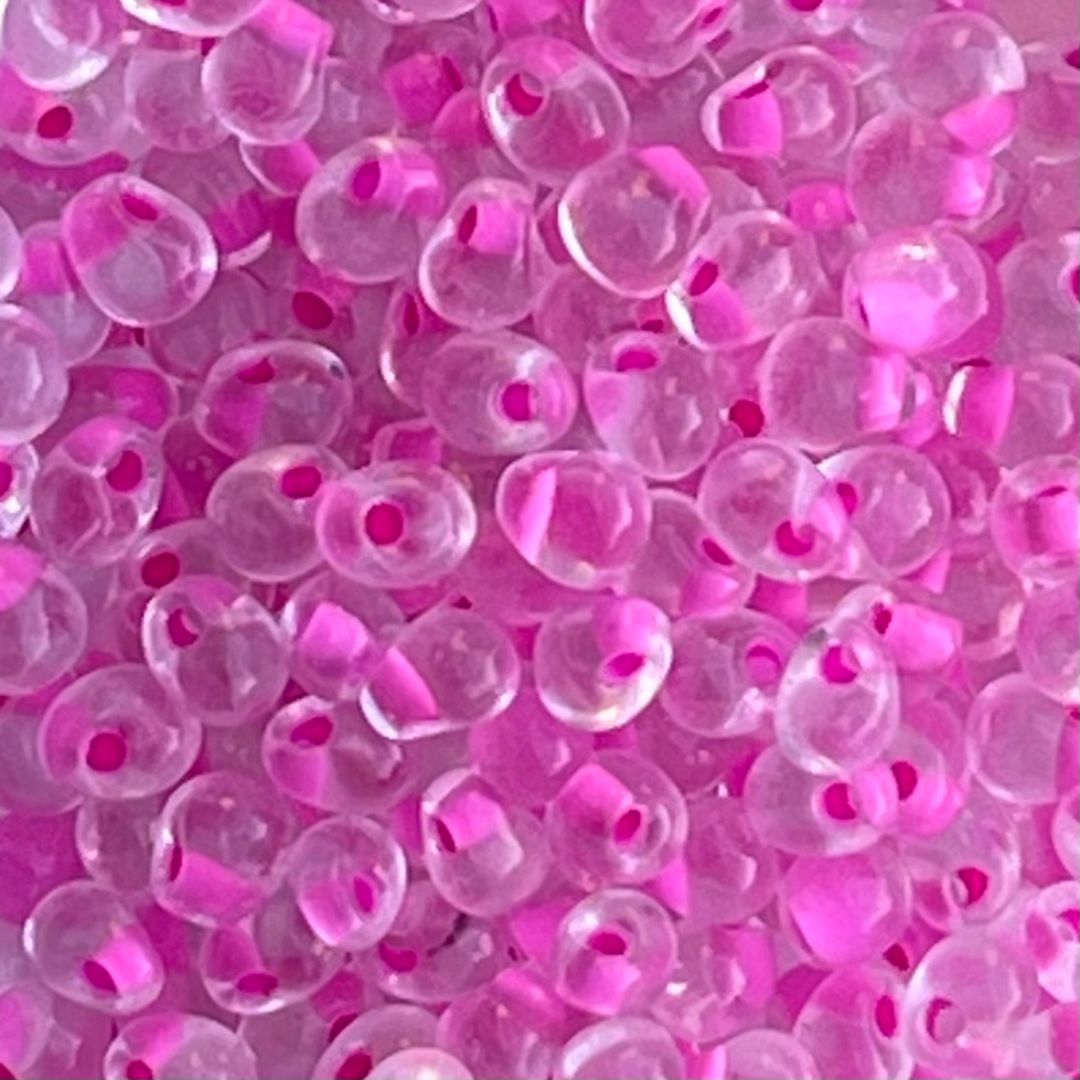 Drop 3.4mm Raspberry- Lined Crystal - Image 1