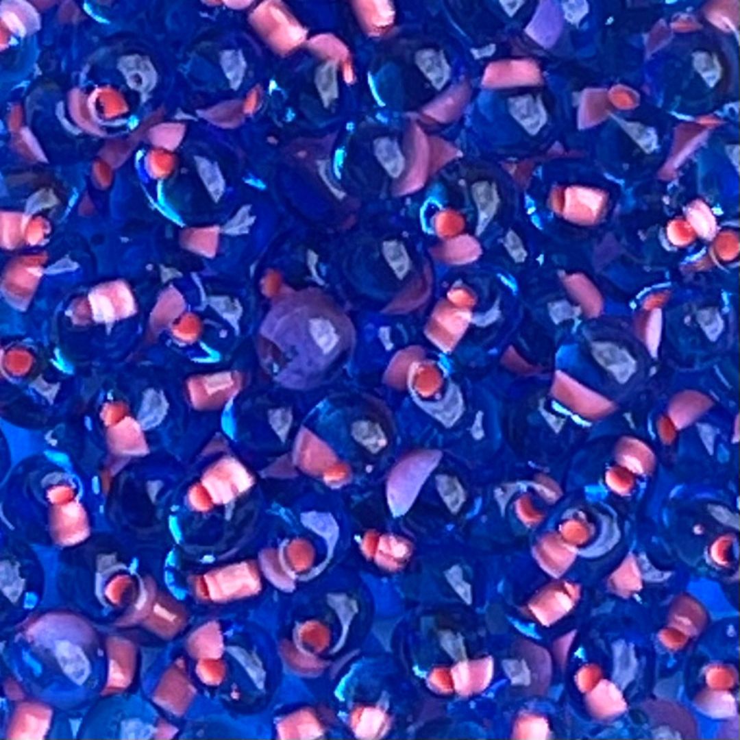 Drop 3.4mm Raspberry- Lined Sapphire - Image 1