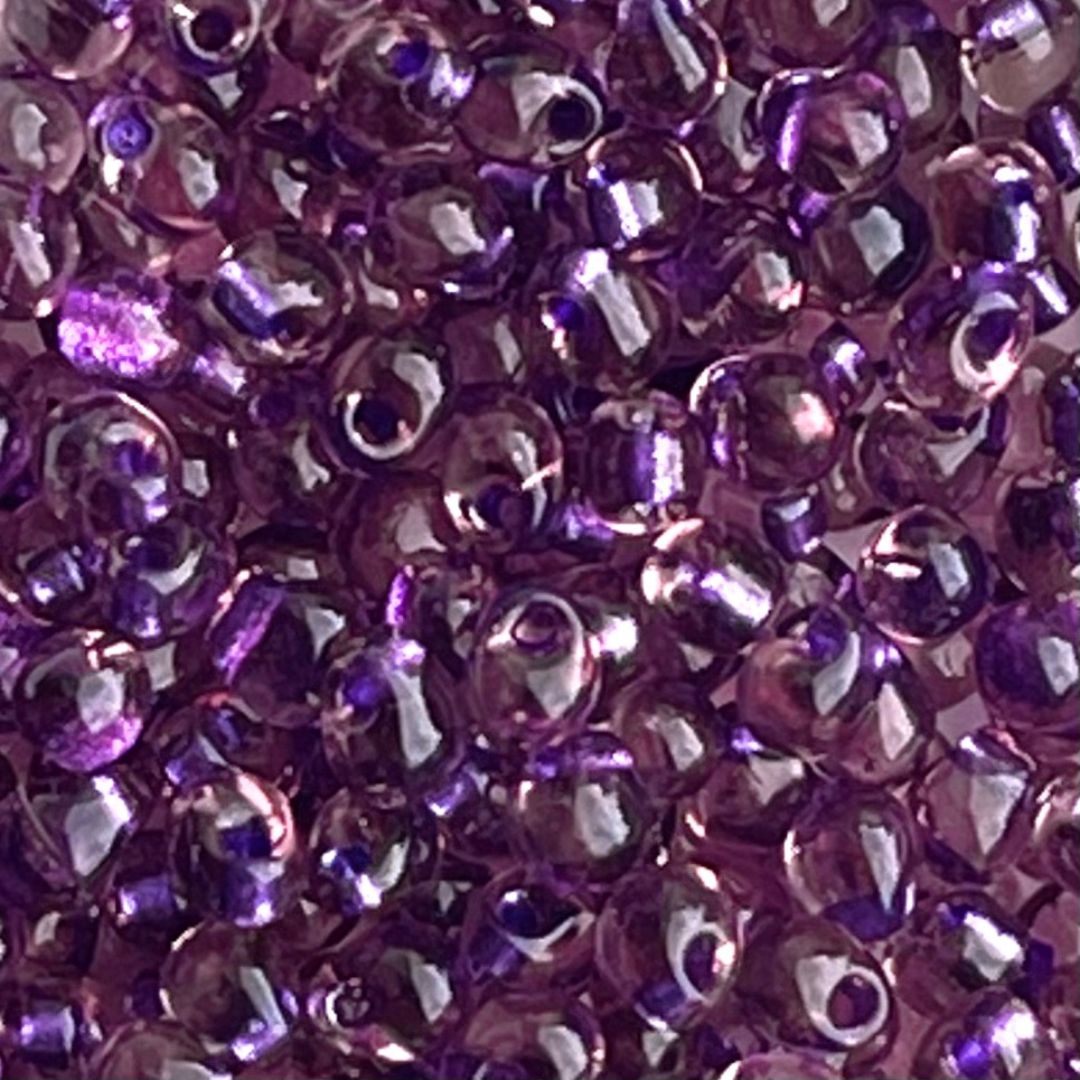 Drop 3.4mm Sparkly Amethyst Lined Smoky Amy - Image 1