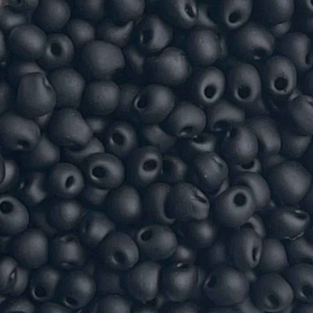 Drop Bead 3x4mm  Matte Black
