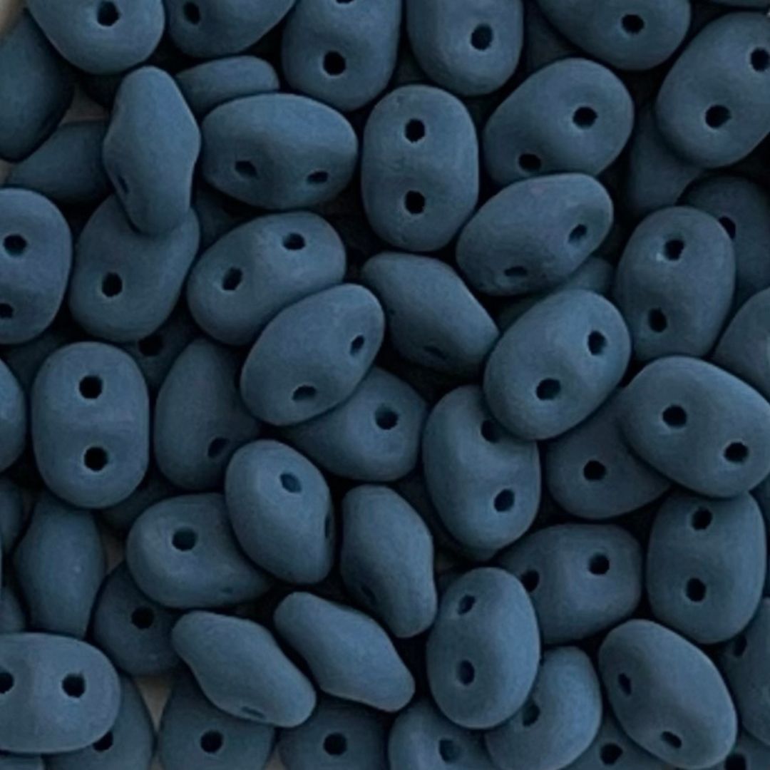 SuperDuo 2x5mm Matte Velvet Dark Teal x 10grs - Image 1