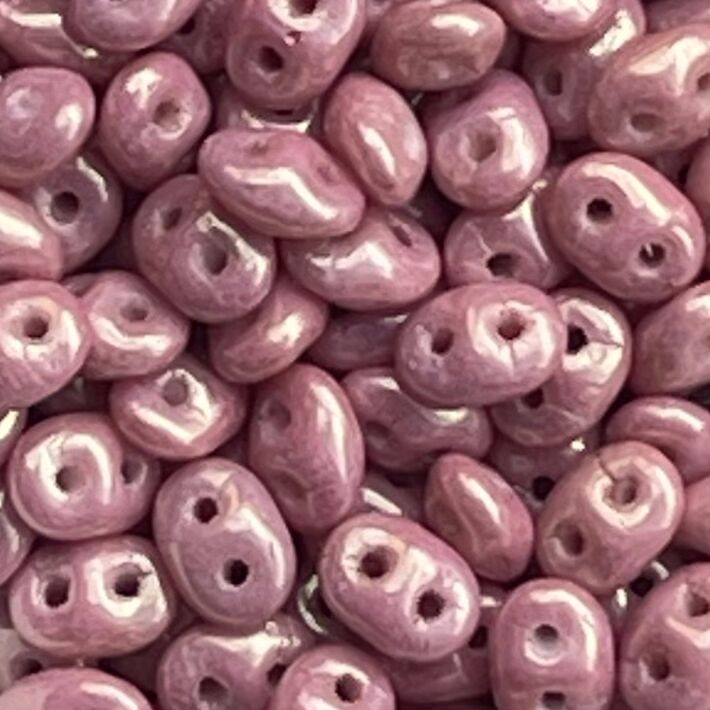 SuperDuo 2x5mm Pink Luster