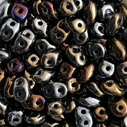SuperDuo 2x5MM Jet Brown Iris