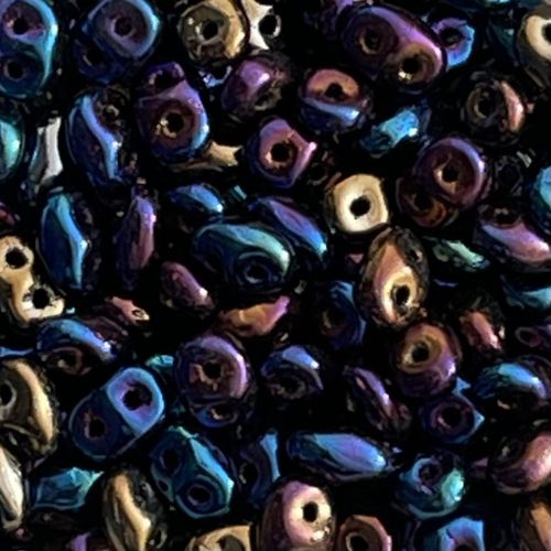 SuperDuo 2x5MM Jet Blue Iris