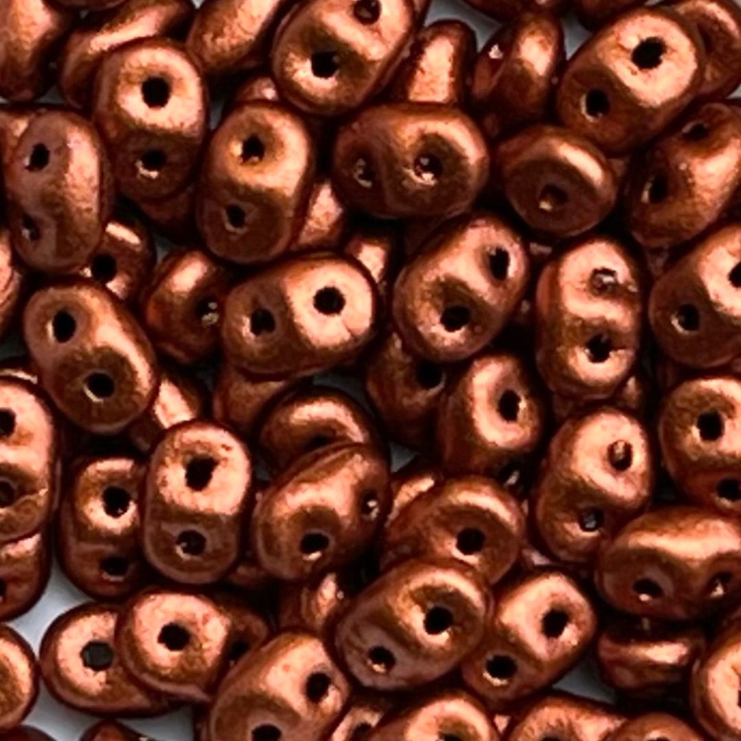 SuperDuo 2x5mm - Crystral Bronze Fire Red CZK SHLD x 10 grs - Image 1