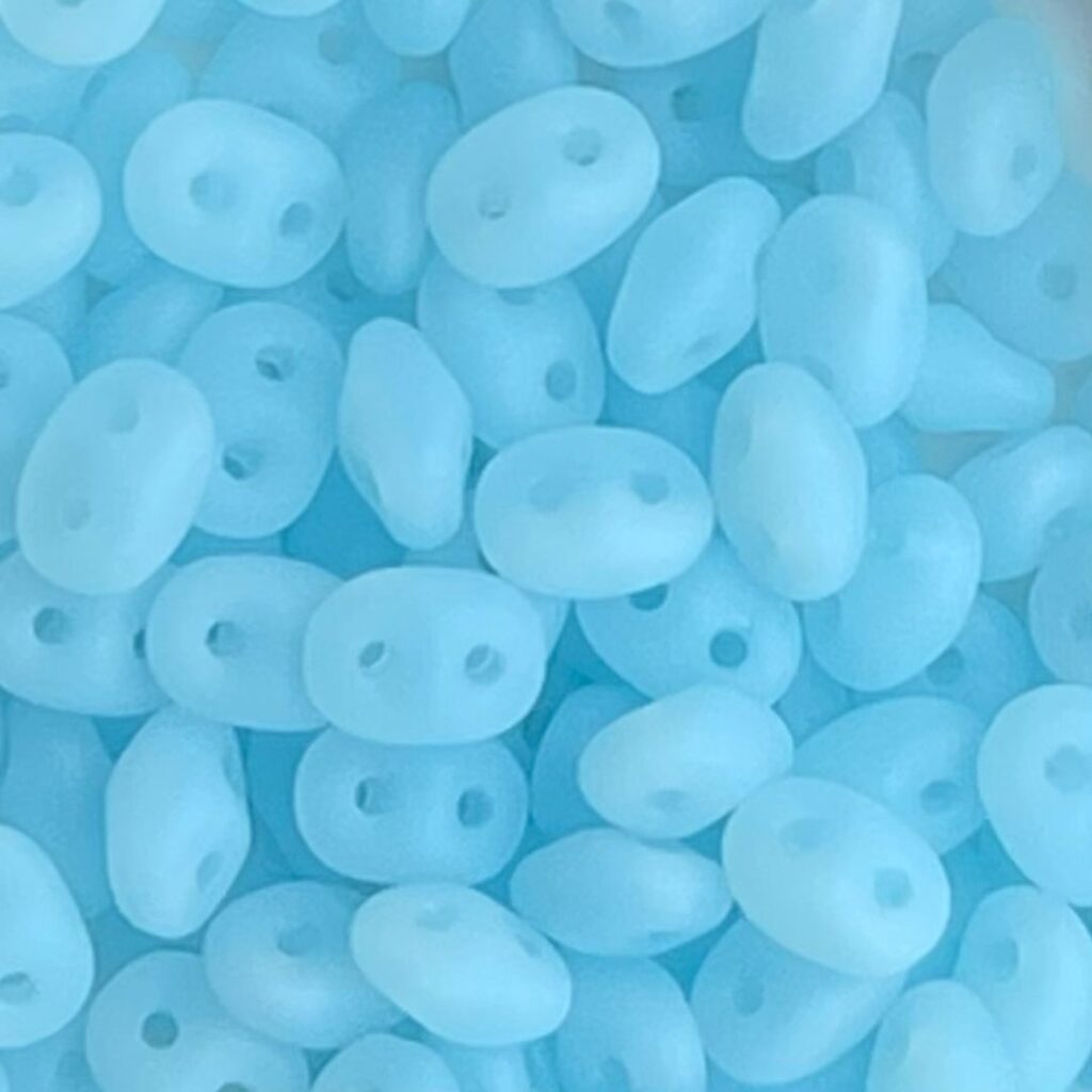 SuperDuo 2x5MM Opal Aqua Matte