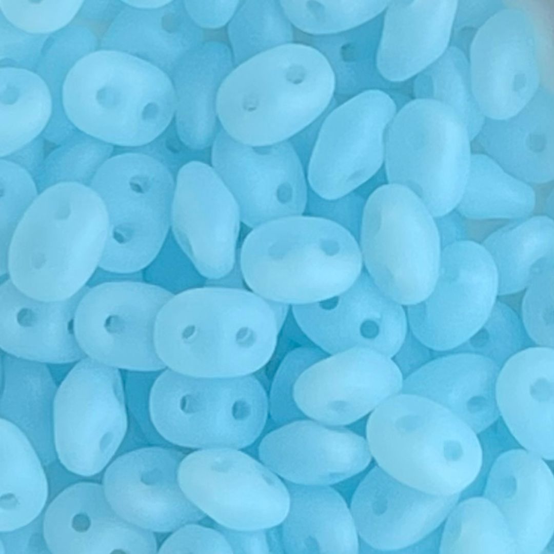 SuperDuo 2x5MM Opal Aqua Matte - Image 1