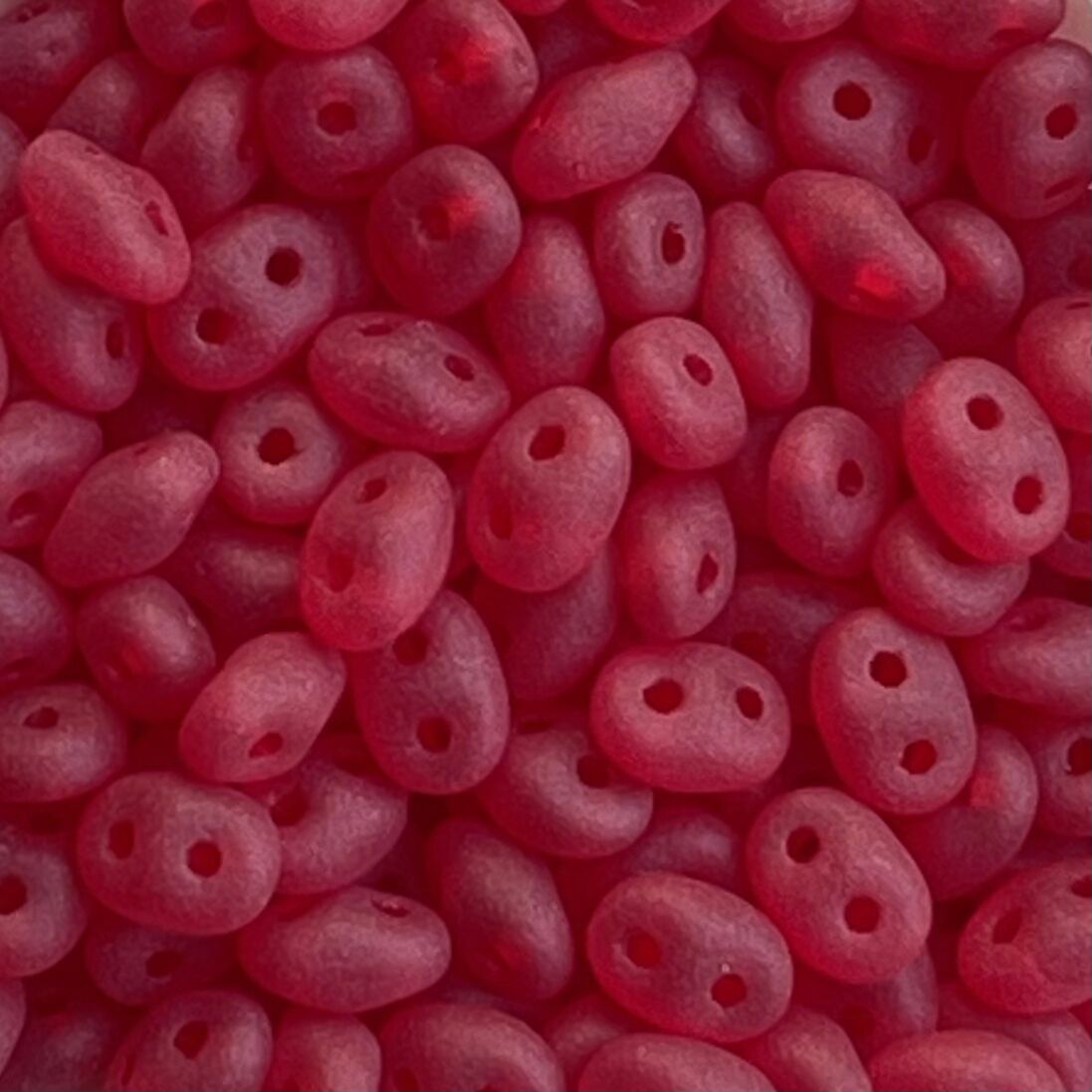 SuperDuo 2x5MM Transparent Ruby Matte - Image 1
