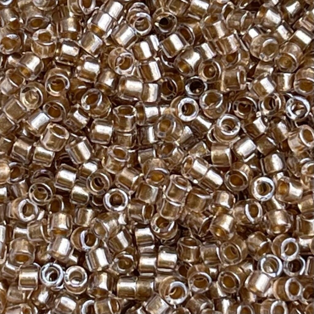 Delica Bead Sparkling Lt Bronze Lined Crystal