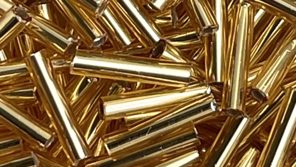 Bugle #3 (9mm ) SilverLined Med Topaz