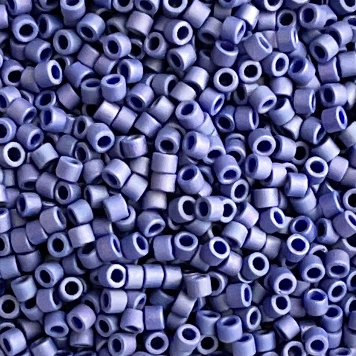 Delica Bead Frosted Opaque Glaze Rainbow Navy Blue - Image 1