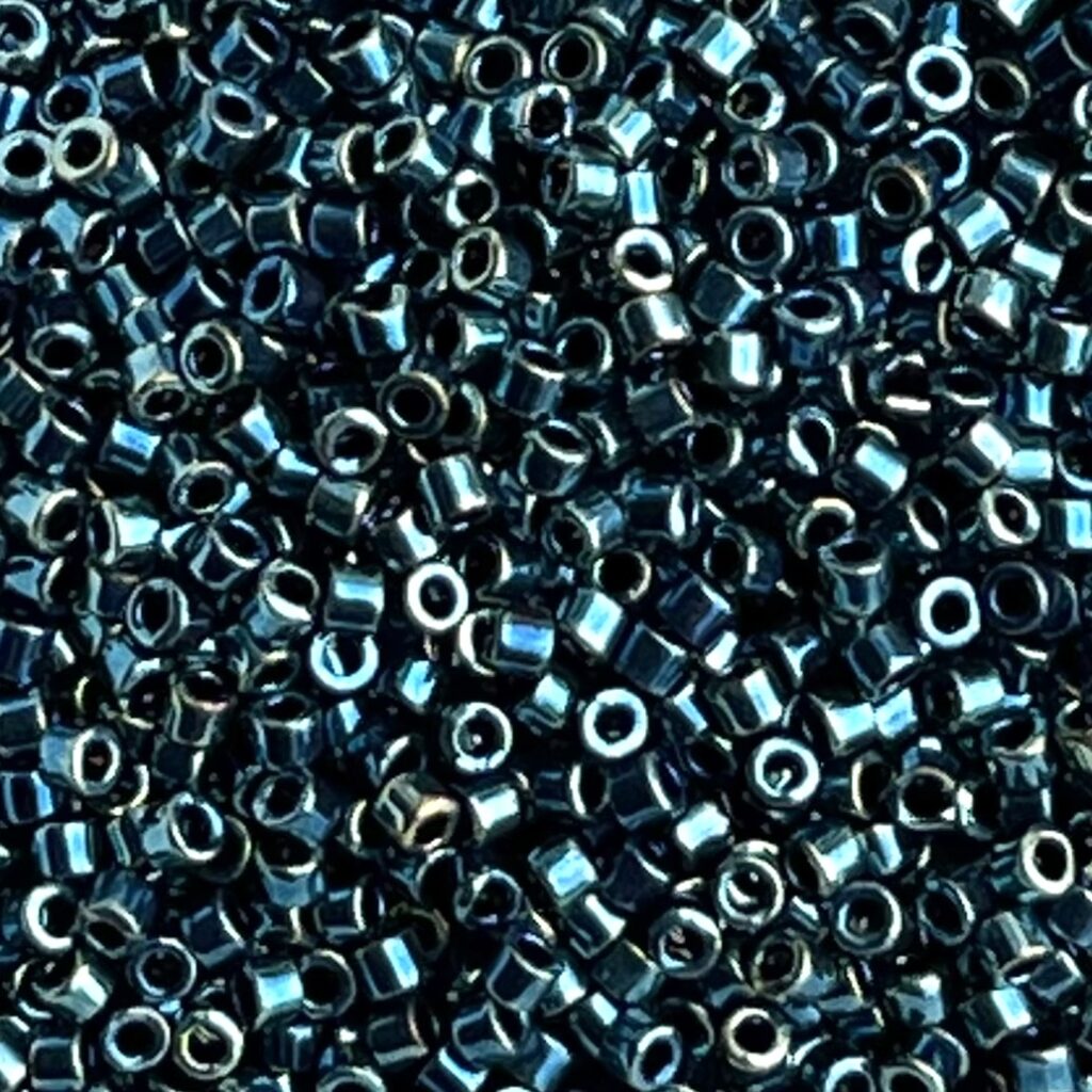 Delica Bead Blue Green Gold Iris