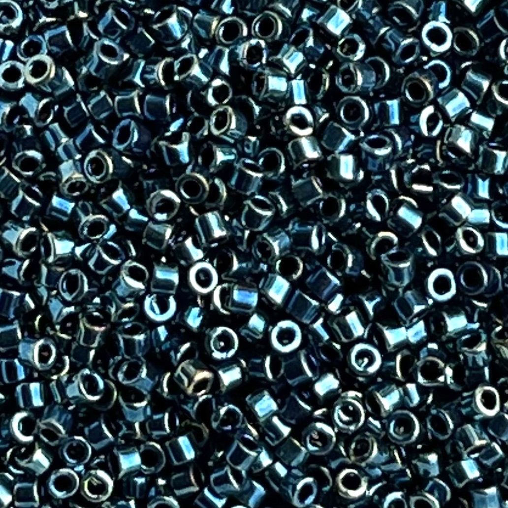 Delica Bead Blue Green Gold Iris - Image 1