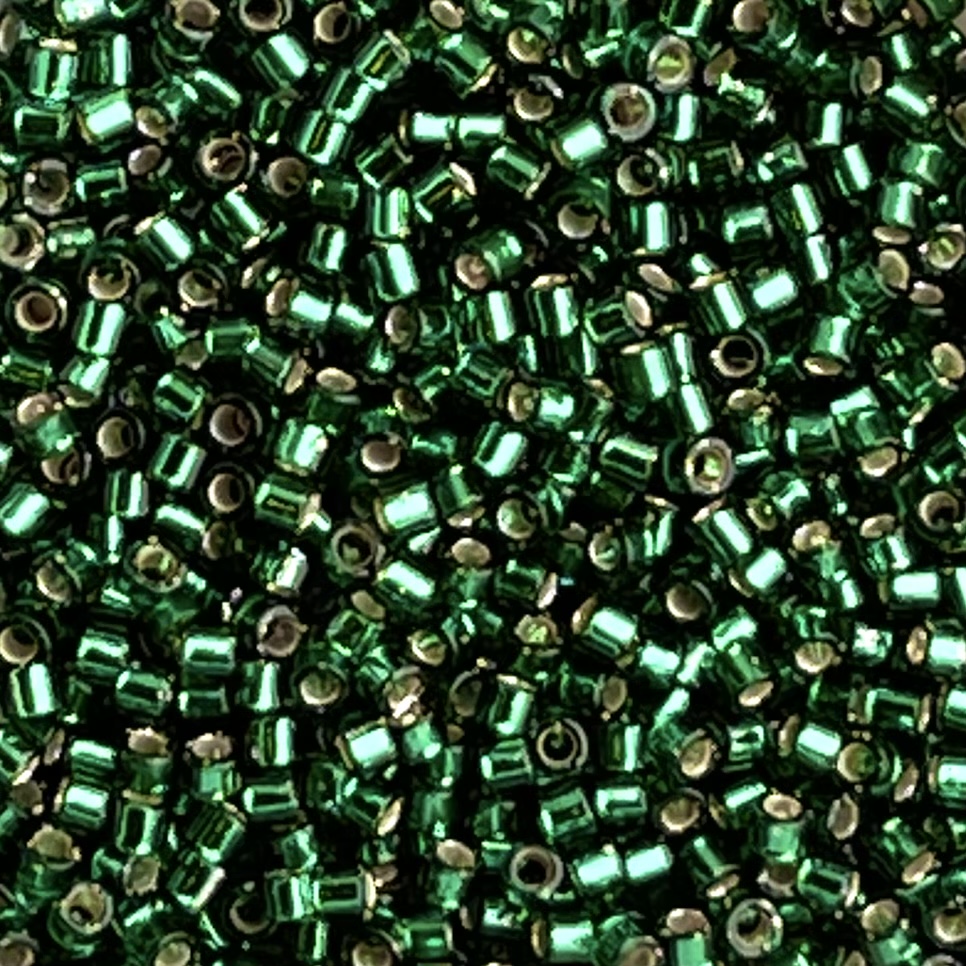 Delica Bead SilverLined Dk Green